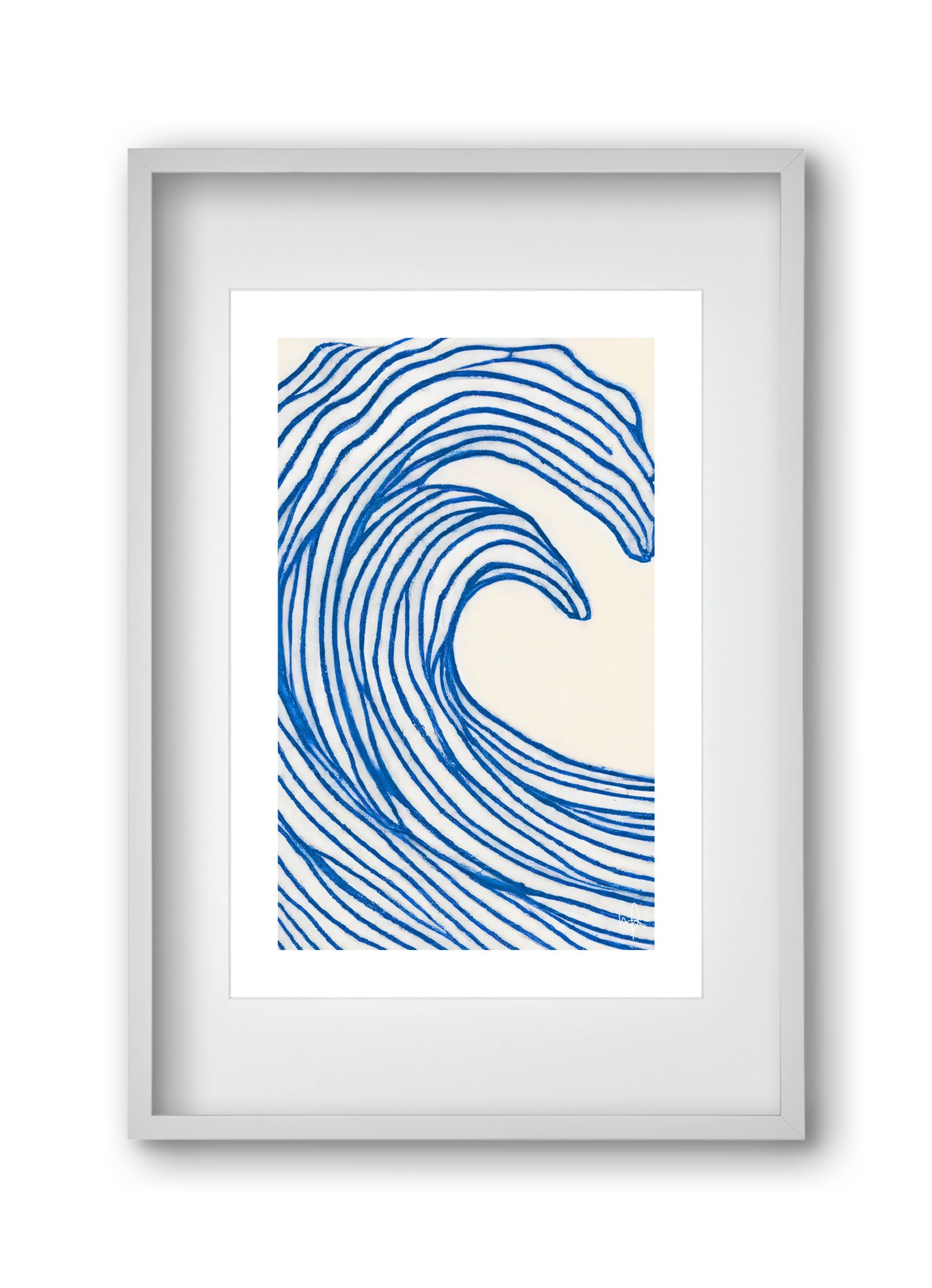 Wavy lines , 30x45 cm (20x30 cm), Fehér keret, paszpartuval