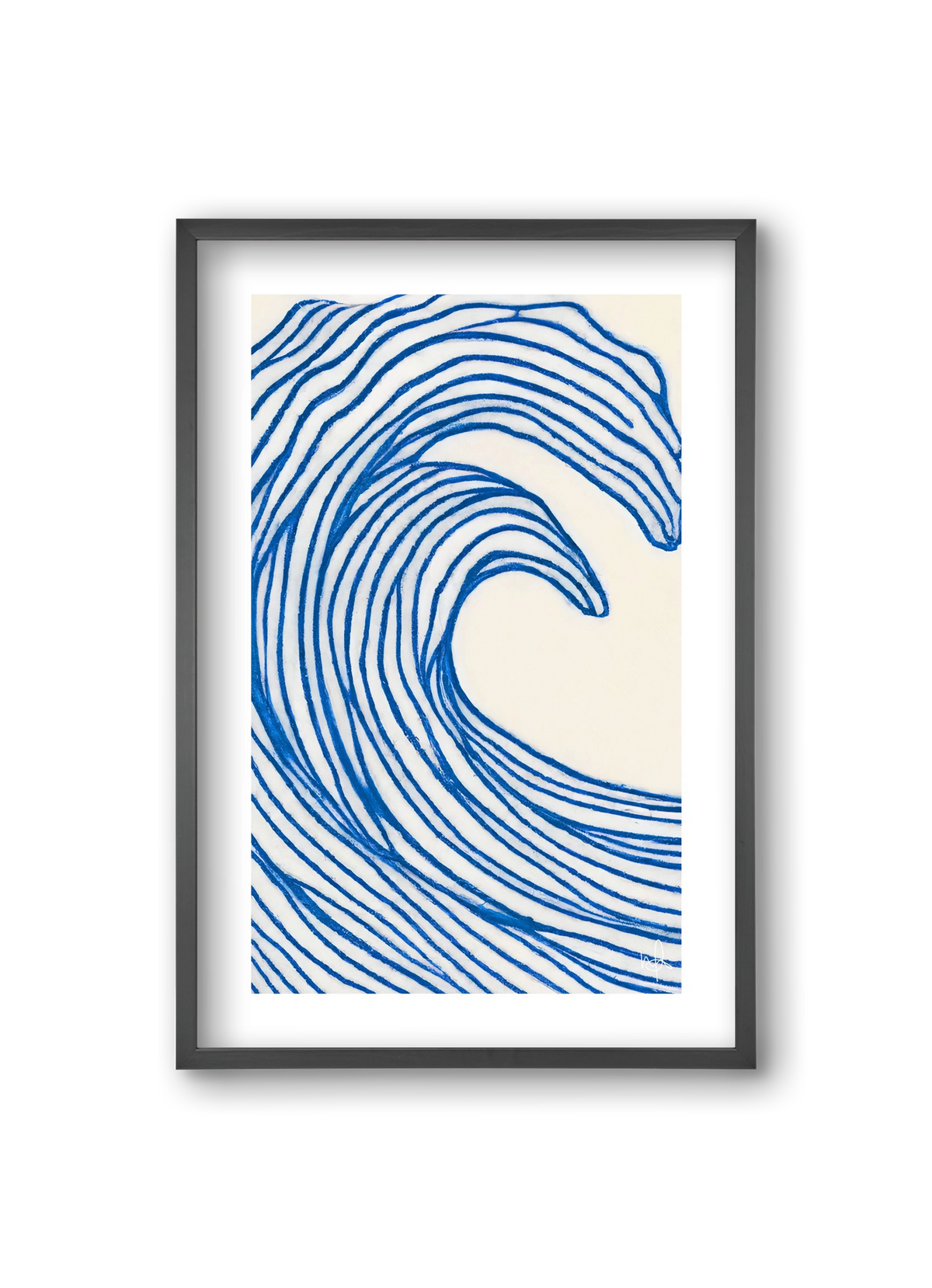 Wavy lines , 20x30 cm (20x30 cm), Fekete keret