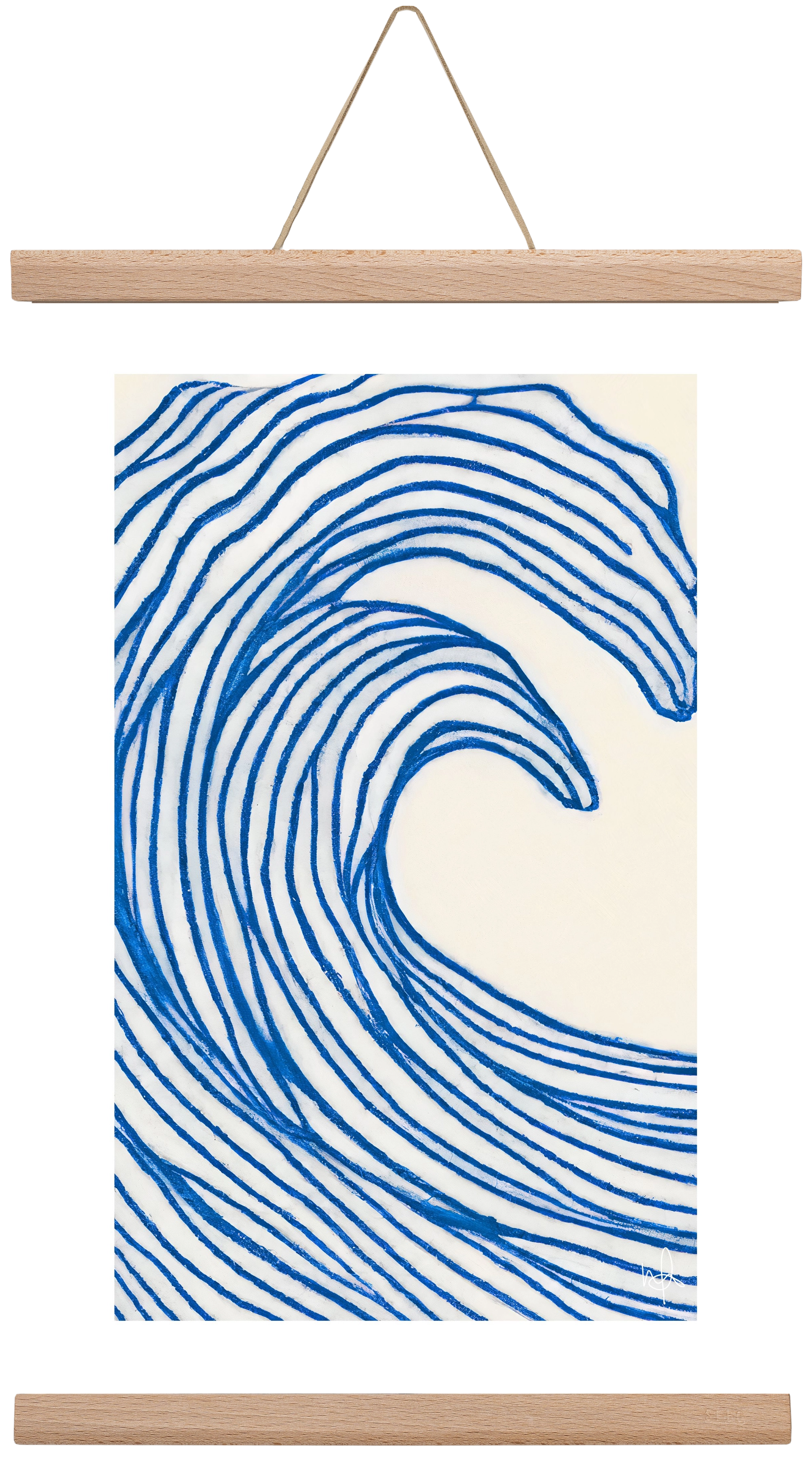 Wavy lines , 30x45 cm (30x45 cm), Tölgy akasztó