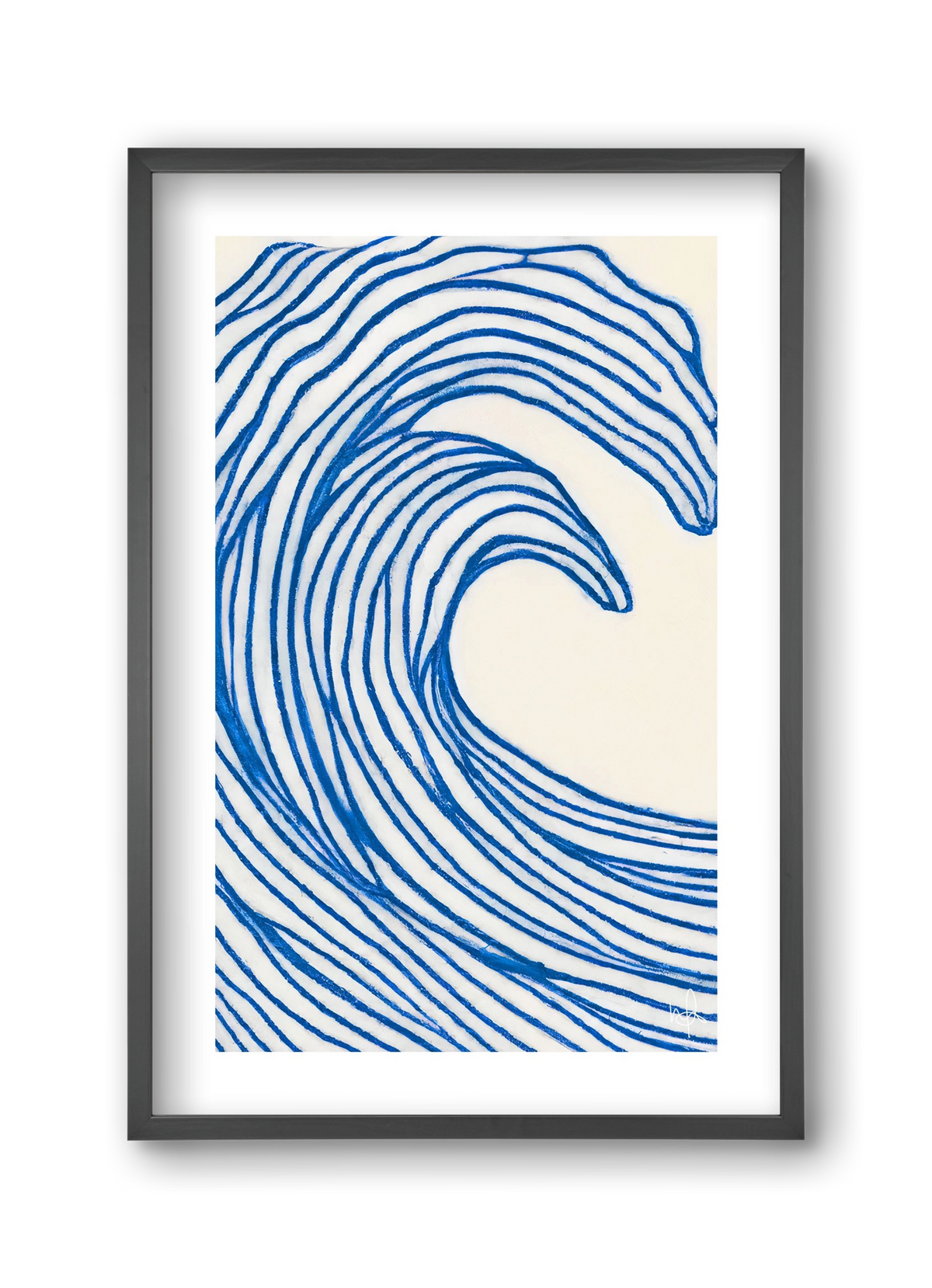 Wavy lines , 30x45 cm (30x45 cm), Fekete keret