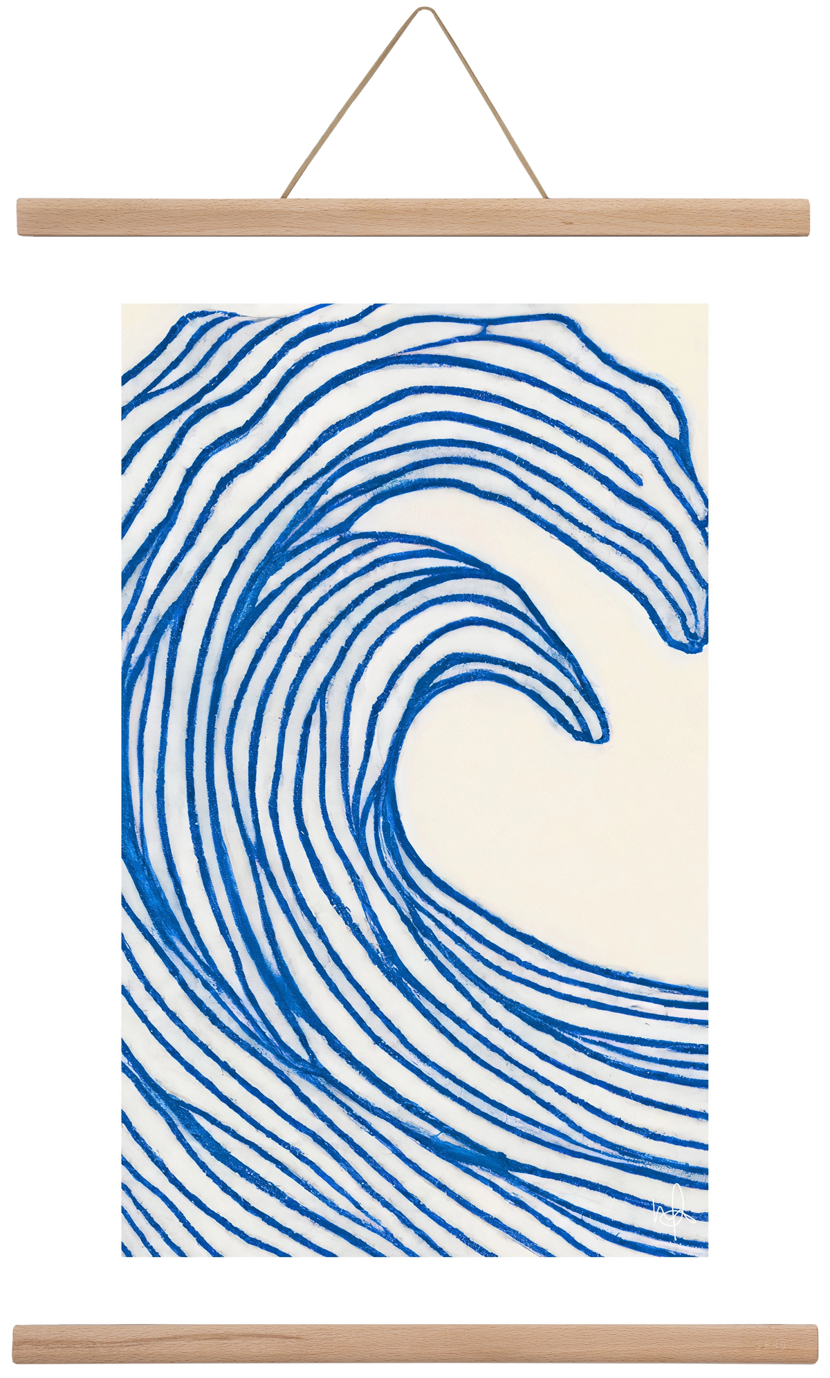 Wavy lines , 40x60 cm (40x60 cm), Tölgy akasztó