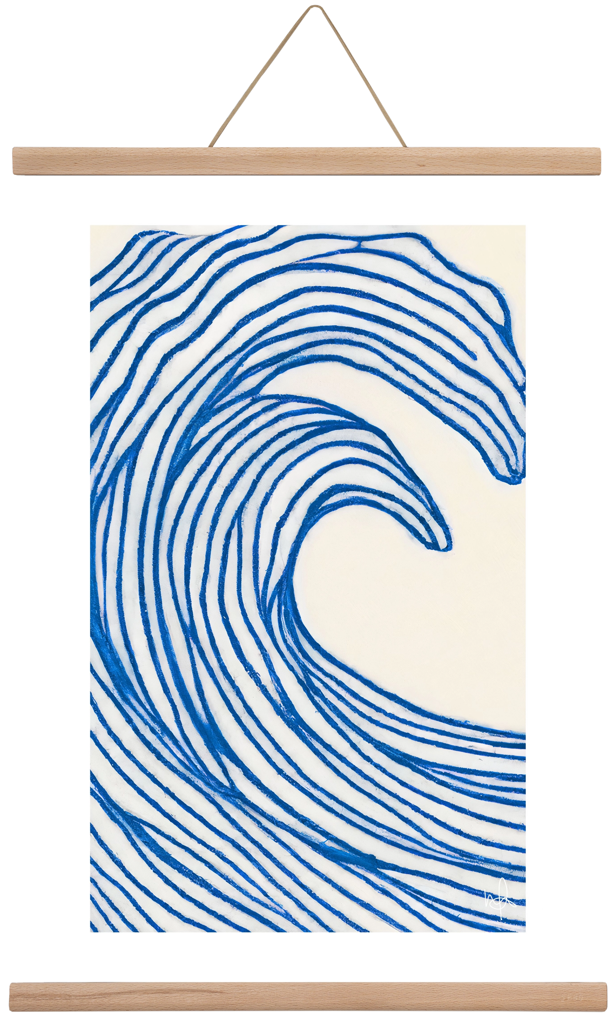 Wavy lines , 40x60 cm (40x60 cm), Tölgy akasztó