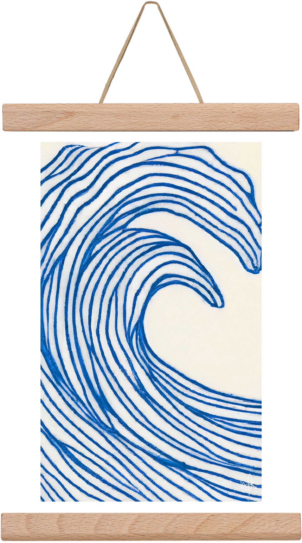 Wavy lines , 20x30 cm (20x30 cm), Tölgy akasztó