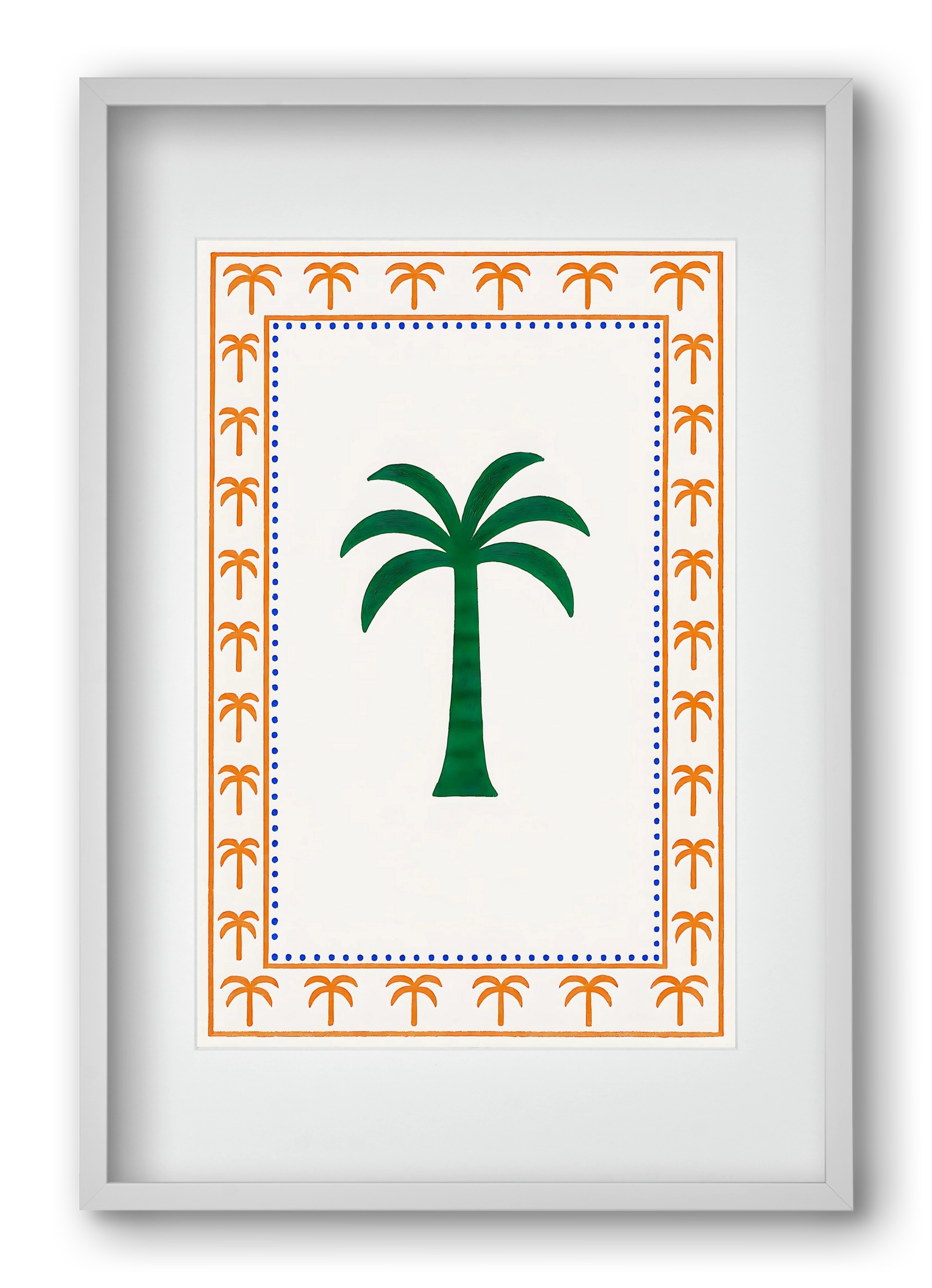 Palma collection 2 , 40x60 cm (30x45 cm), Fehér keret, paszpartuval