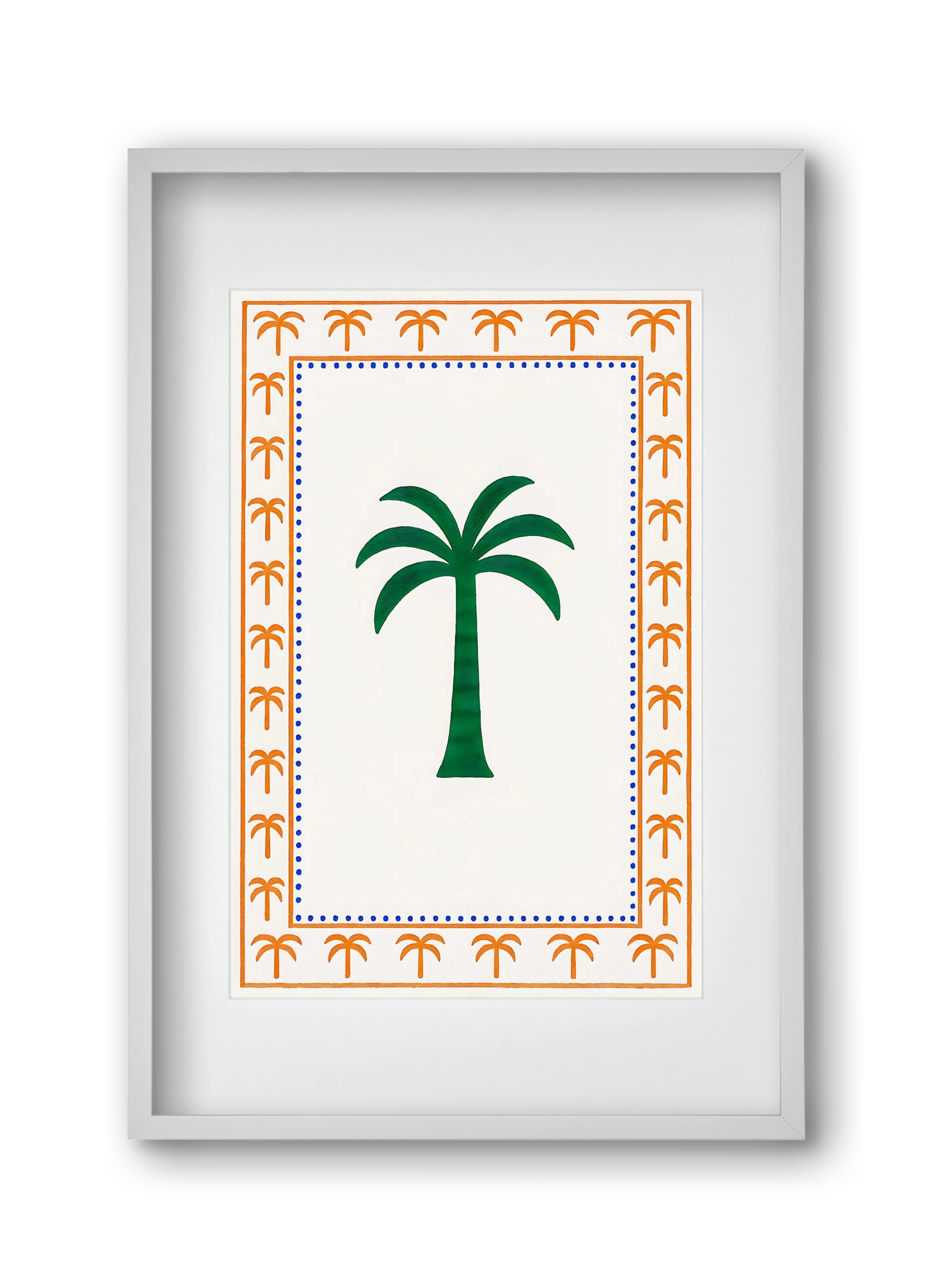 Palma collection 2 , 30x45 cm (20x30 cm), Fehér keret, paszpartuval