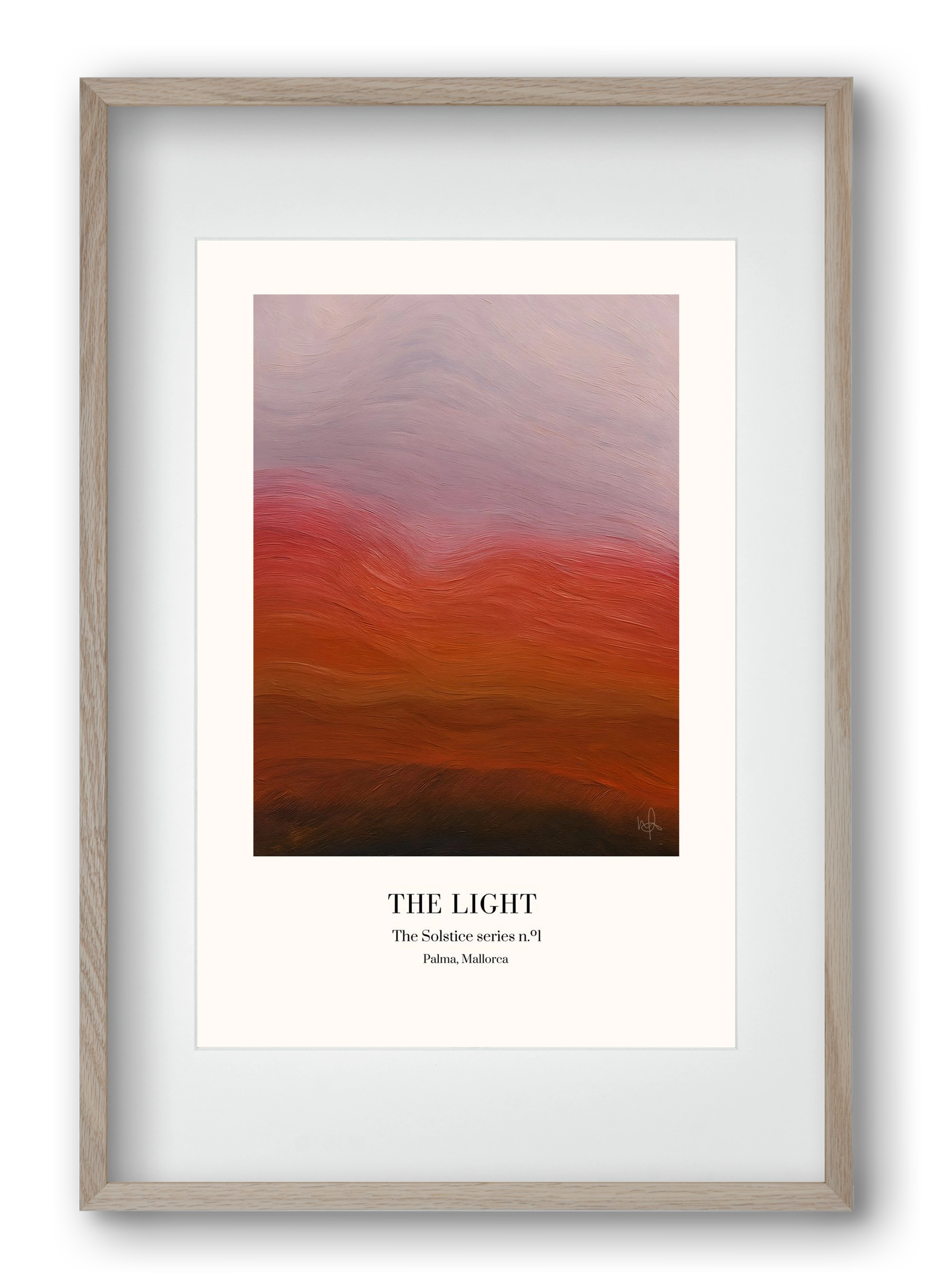 The Light, 40x60 cm (30x45 cm), Tölgy keret, paszpartuval