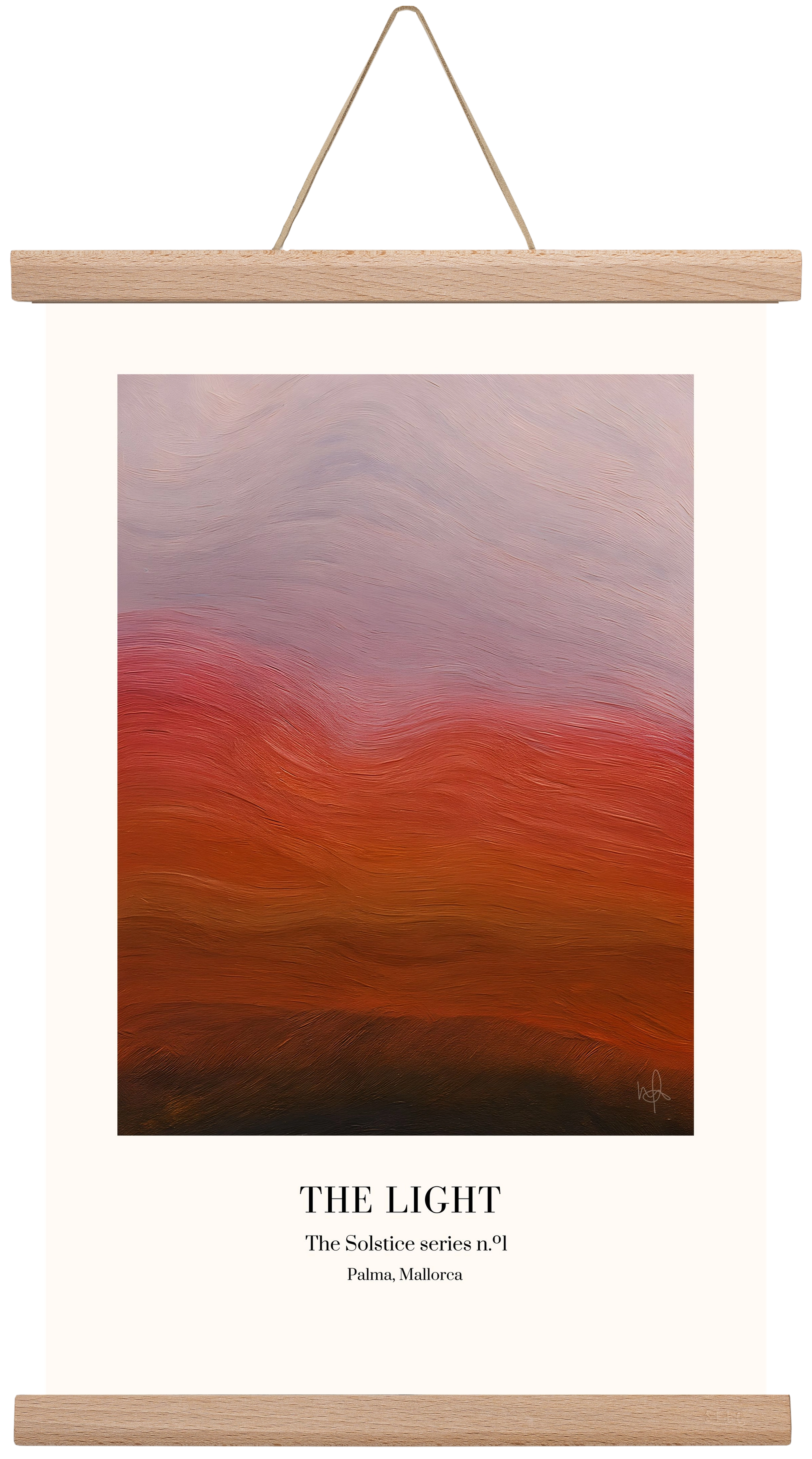 The Light, 30x45 cm (30x45 cm), Tölgy akasztó