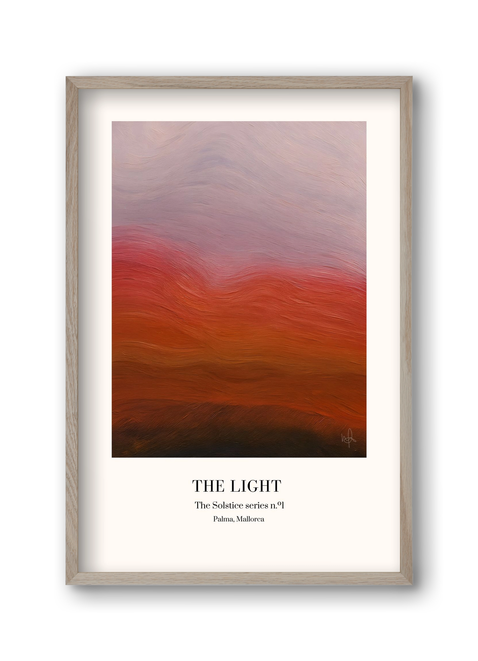 The Light, 30x45 cm (30x45 cm), Tölgy keret