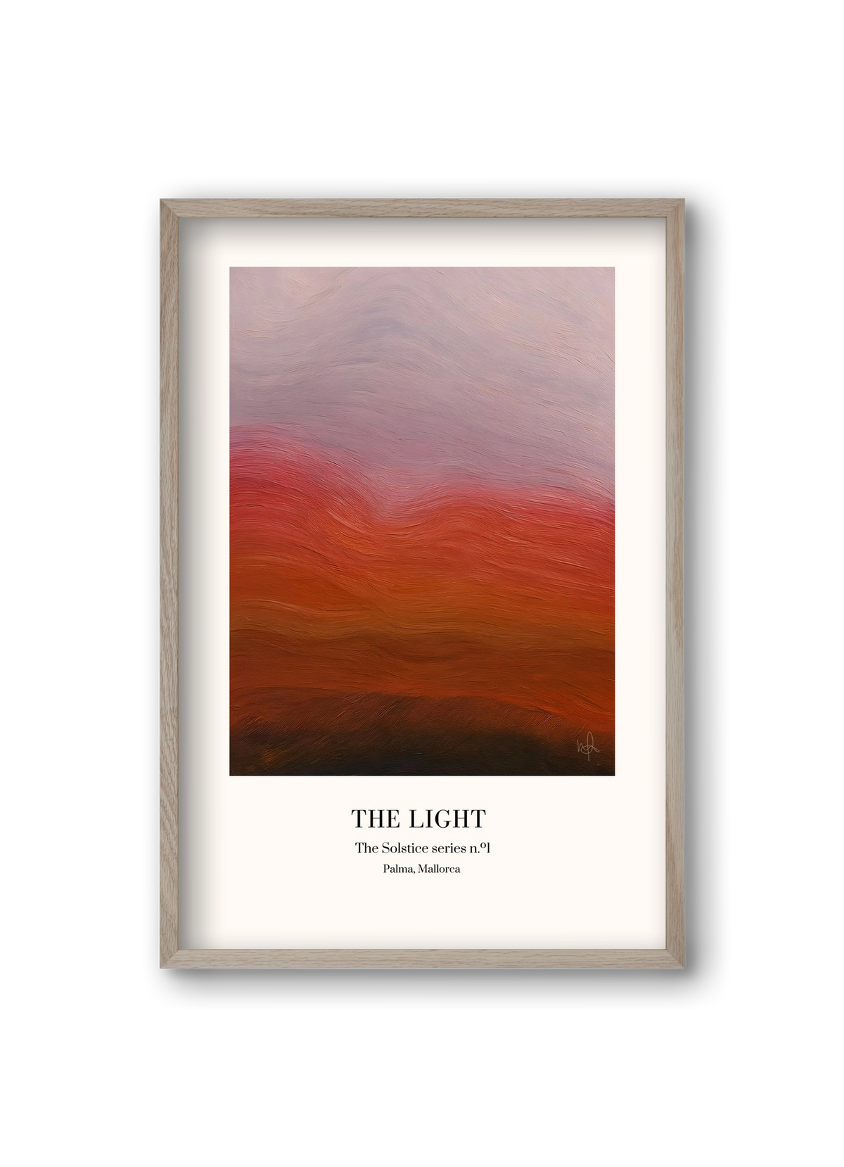 The Light, 20x30 cm (20x30 cm), Tölgy keret