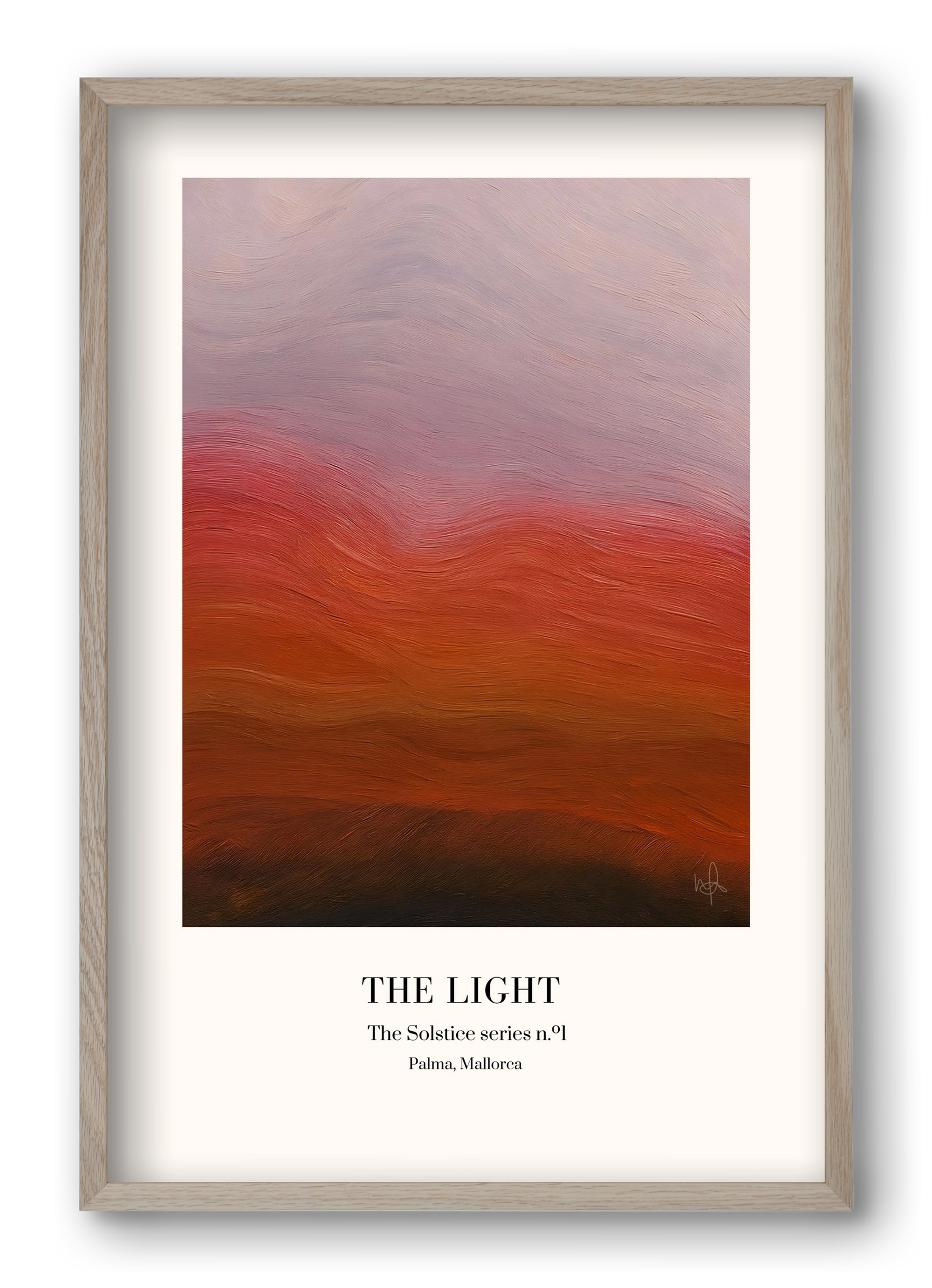 The Light, 40x60 cm (40x60 cm), Tölgy keret