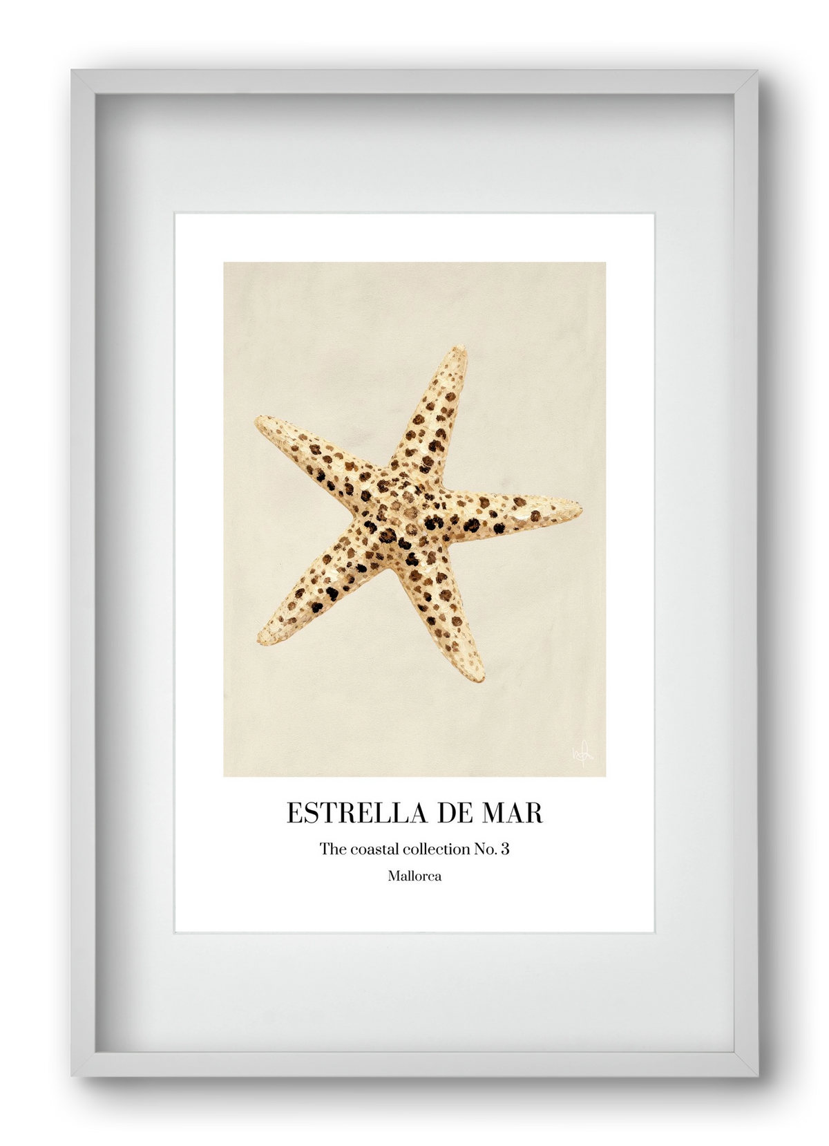 Estrella de mar, 40x60 cm (30x45 cm), Fehér keret, paszpartuval