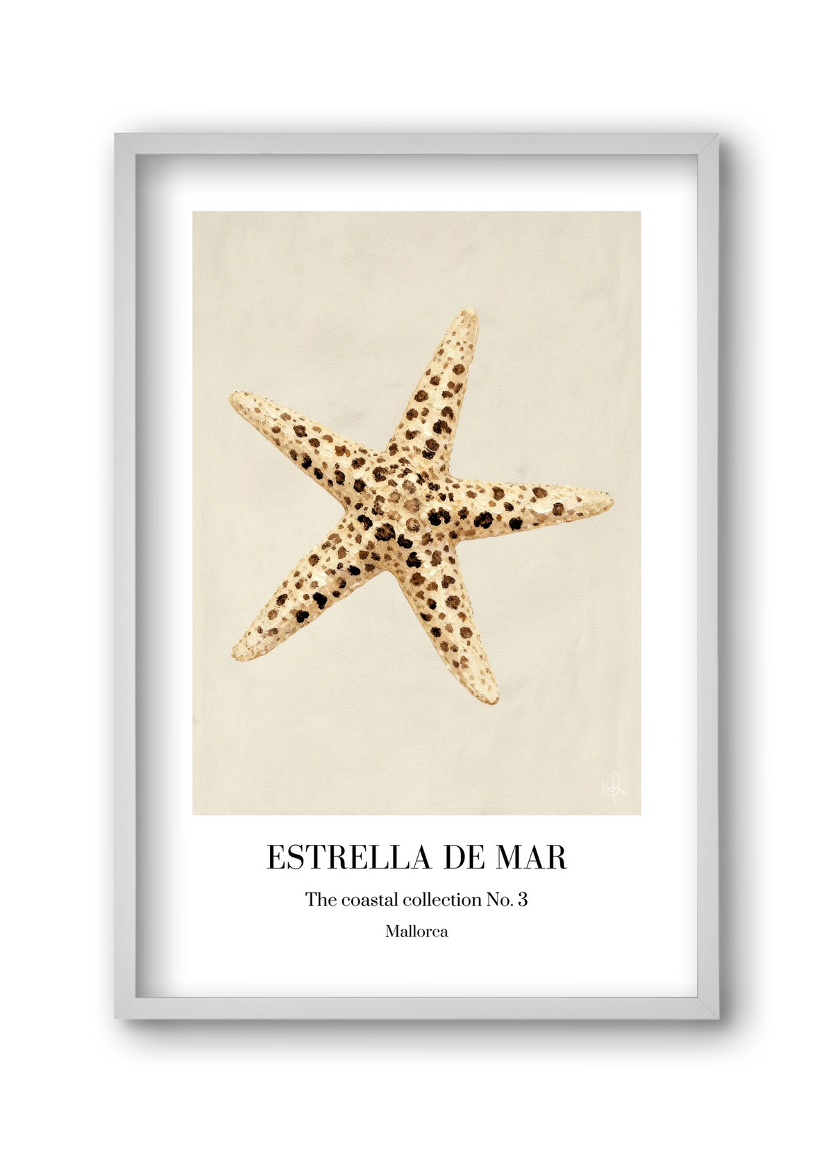 Estrella de mar, 30x45 cm (30x45 cm), Fehér keret