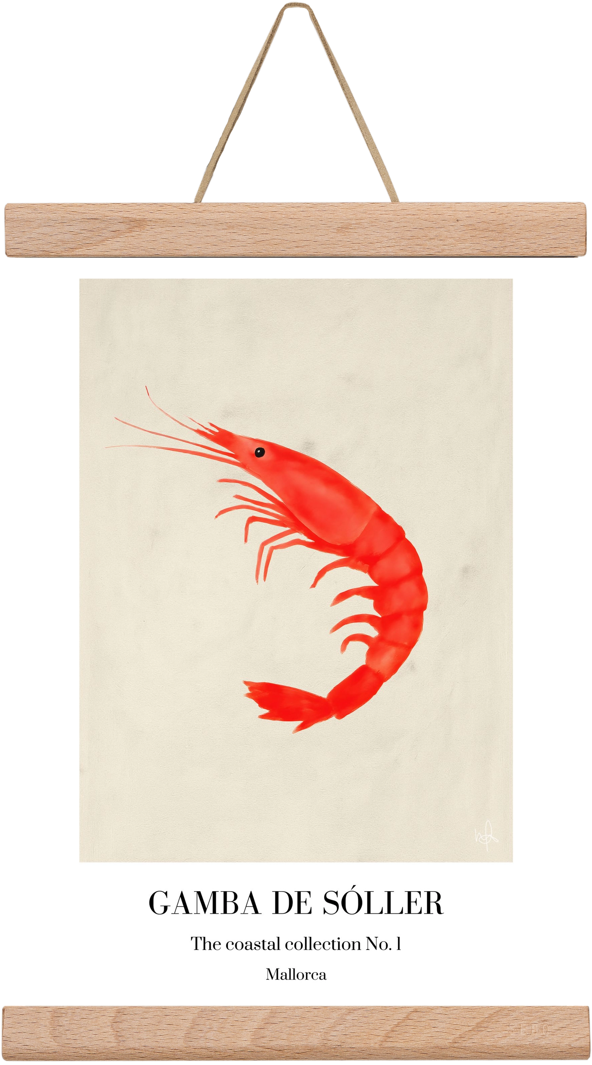 Gamba de soller, 20x30 cm (20x30 cm), Tölgy akasztó