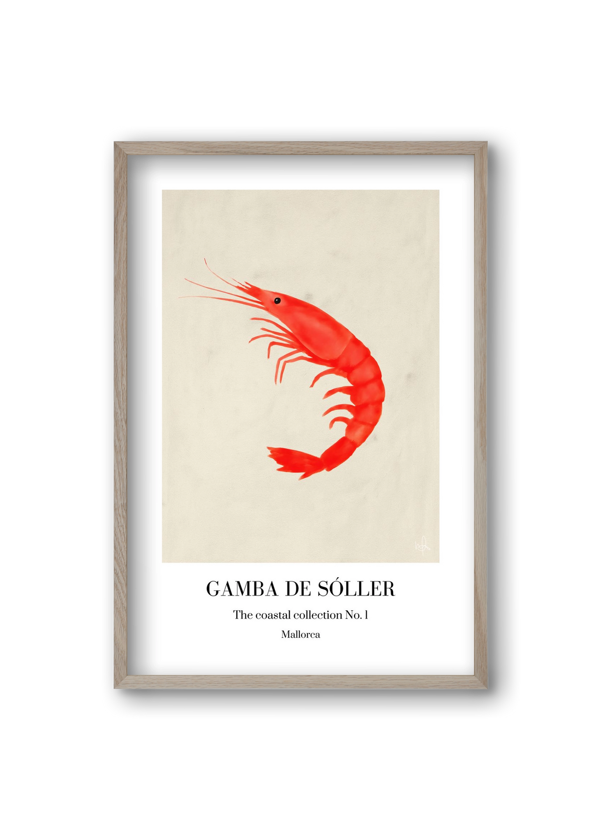 Gamba de soller, 20x30 cm (20x30 cm), Tölgy keret