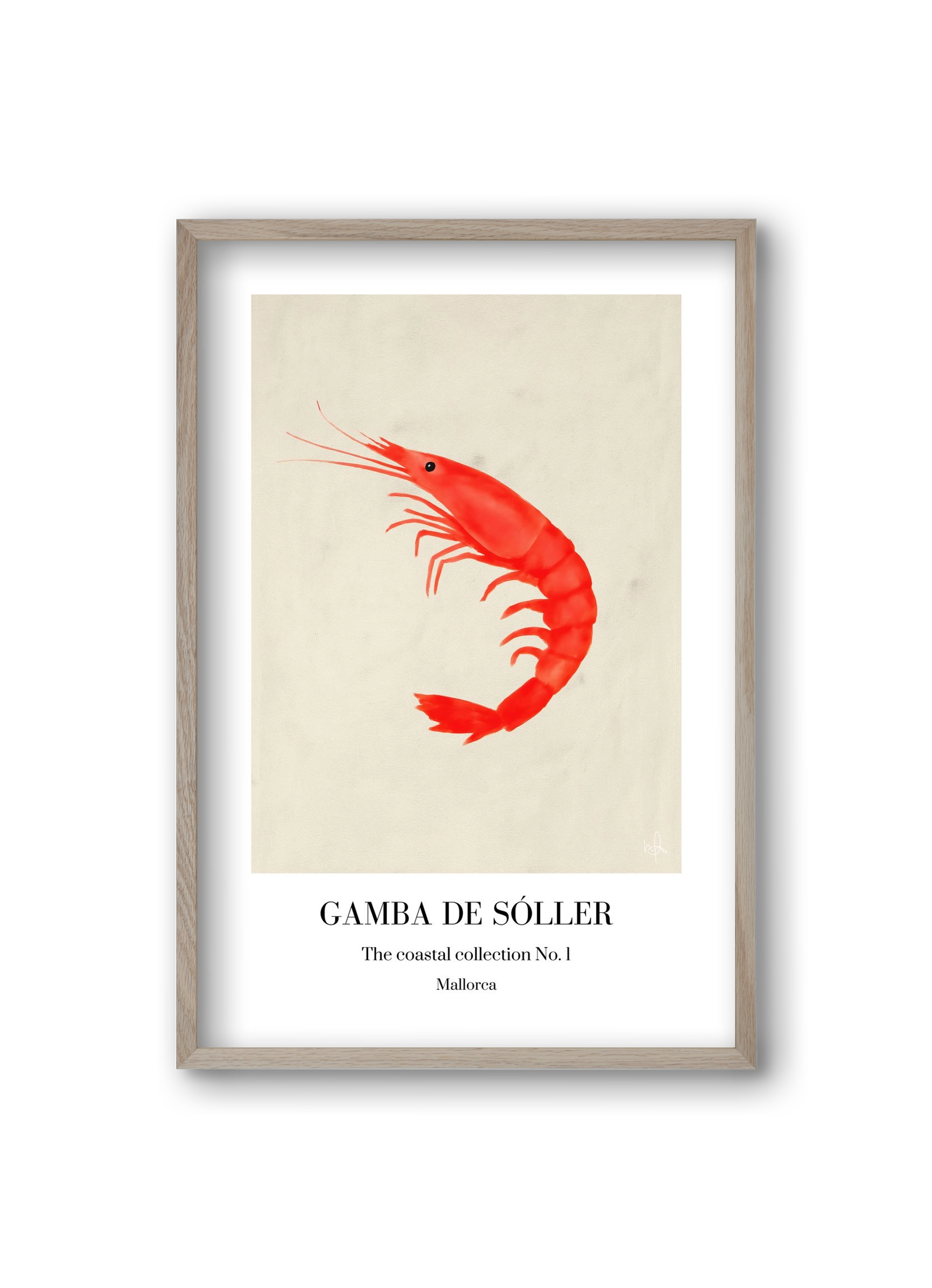 Gamba de soller, 20x30 cm (20x30 cm), Tölgy keret