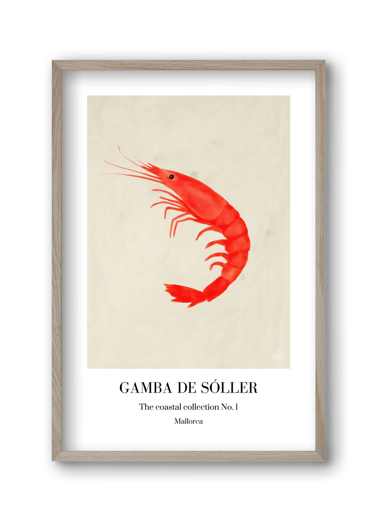 Gamba de soller, 30x45 cm (30x45 cm), Tölgy keret