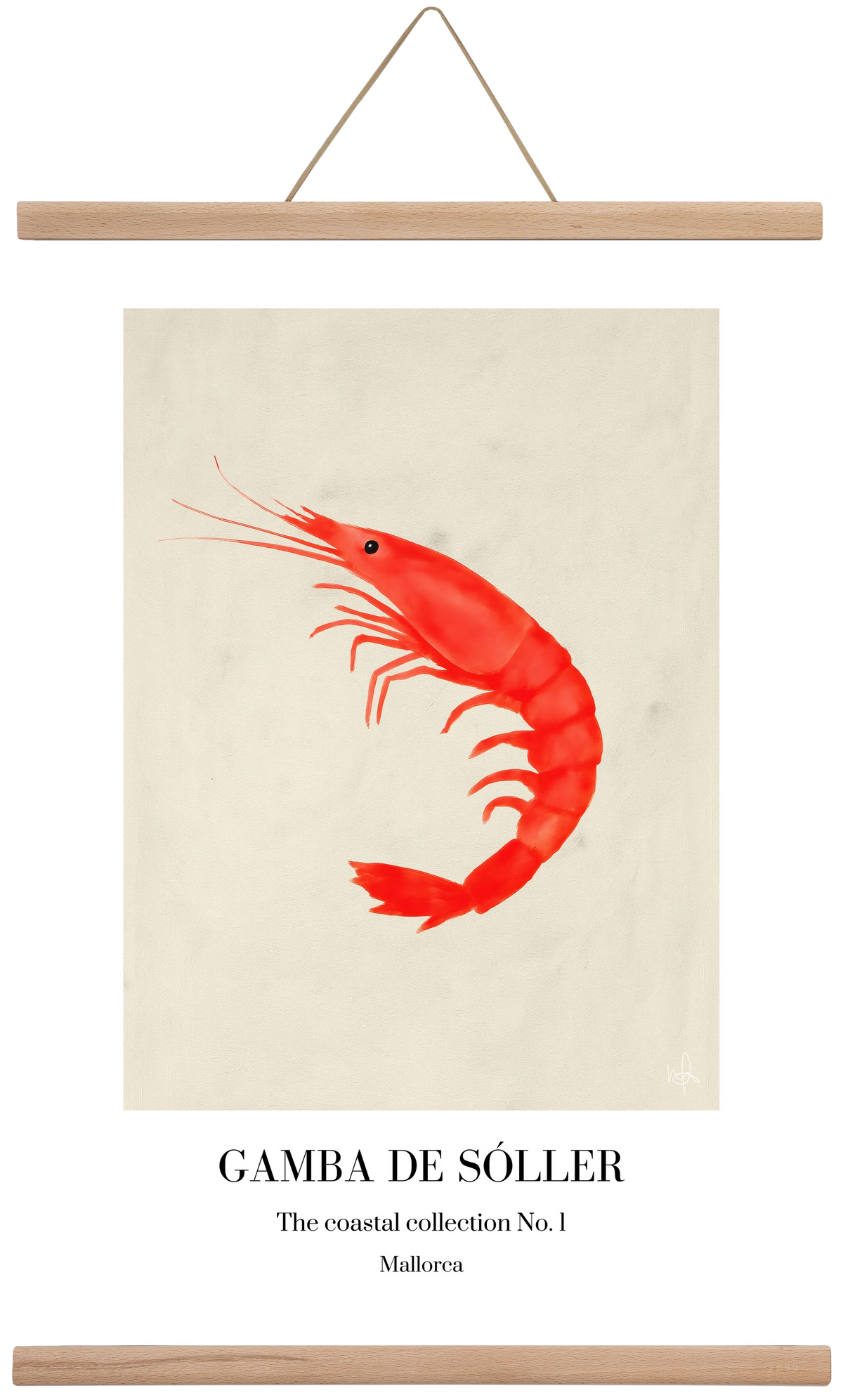 Gamba de soller, 40x60 cm (40x60 cm), Tölgy akasztó