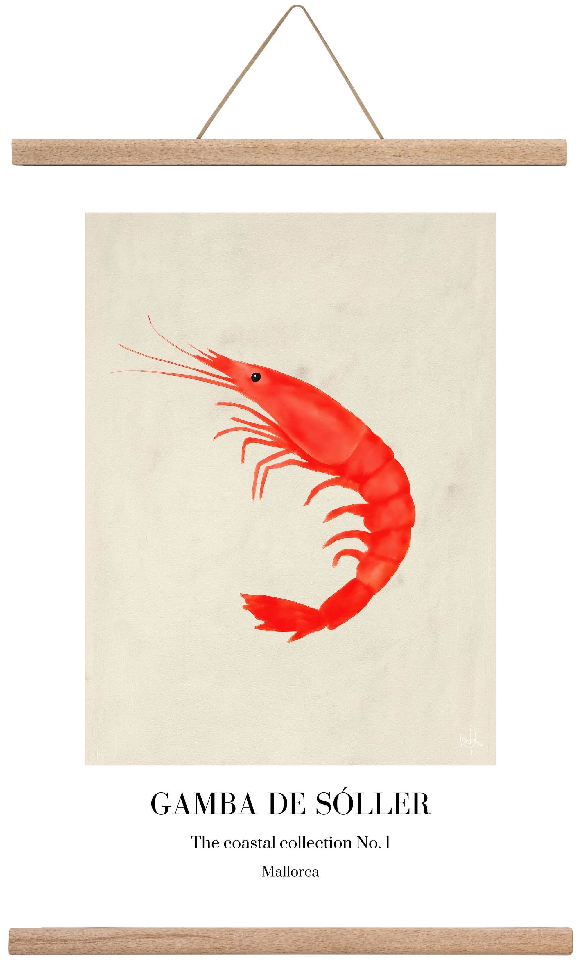 Gamba de soller, 40x60 cm (40x60 cm), Tölgy akasztó