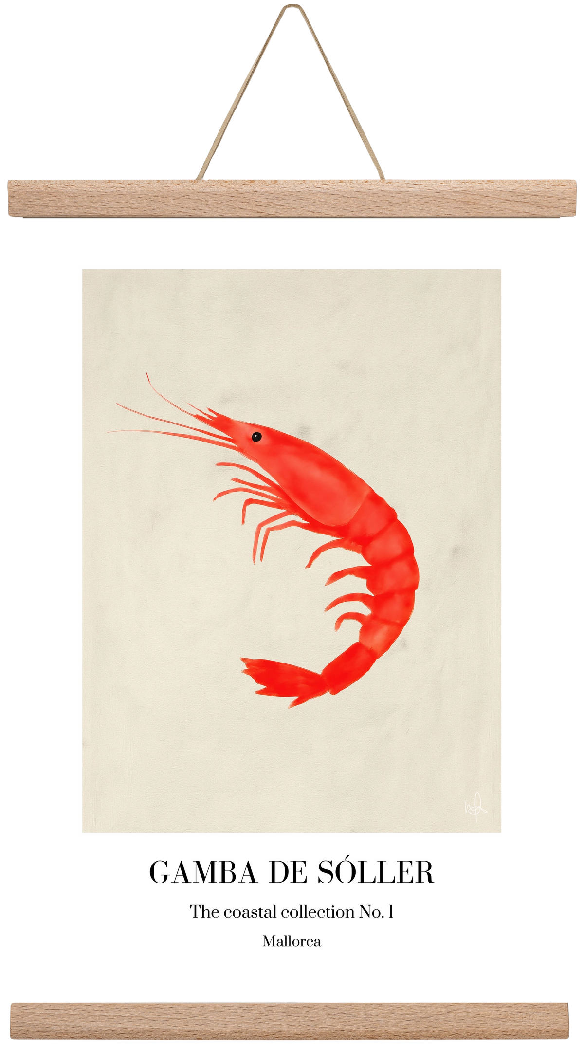 Gamba de soller, 30x45 cm (30x45 cm), Tölgy akasztó