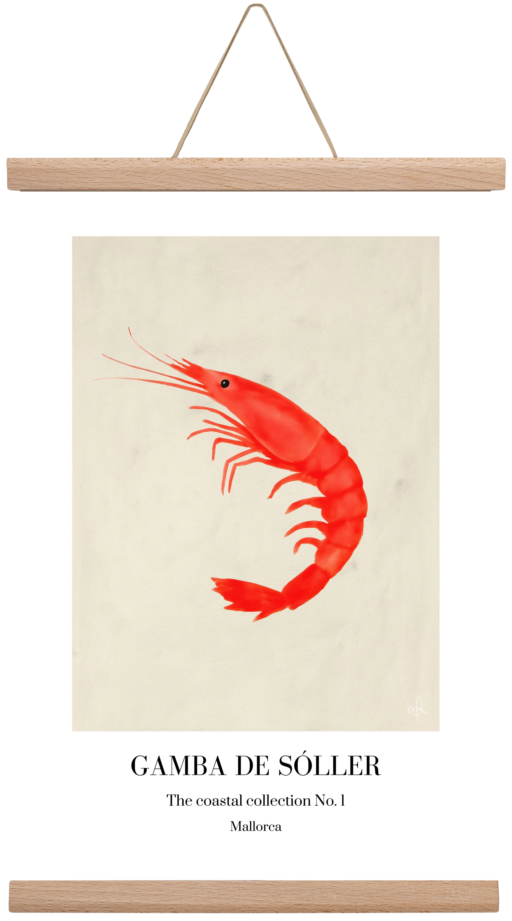 Gamba de soller, 30x45 cm (30x45 cm), Tölgy akasztó