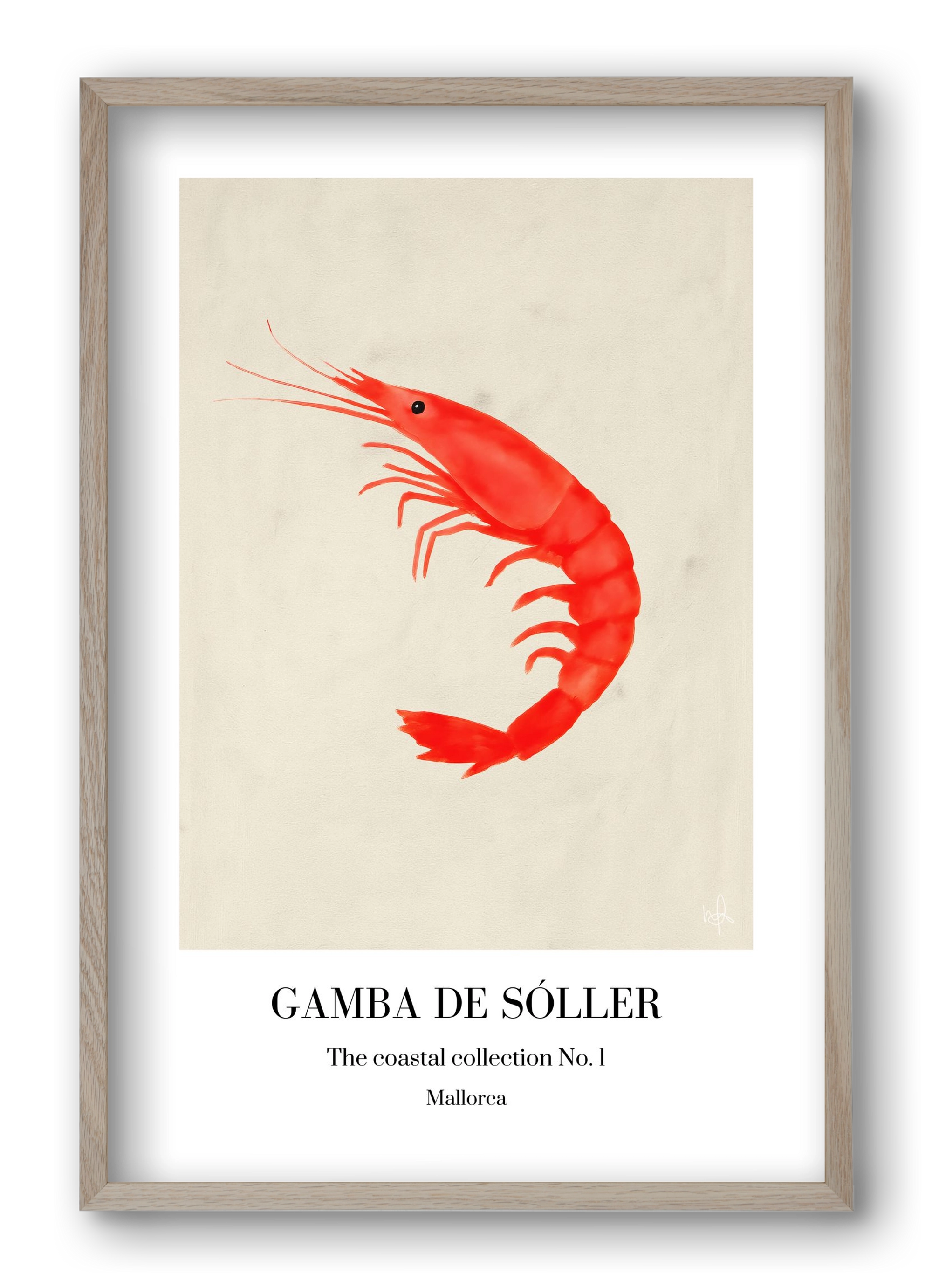 Gamba de soller, 40x60 cm (40x60 cm), Tölgy keret