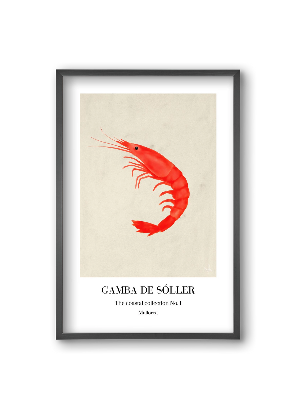 Gamba de soller, 20x30 cm (20x30 cm), Fekete keret
