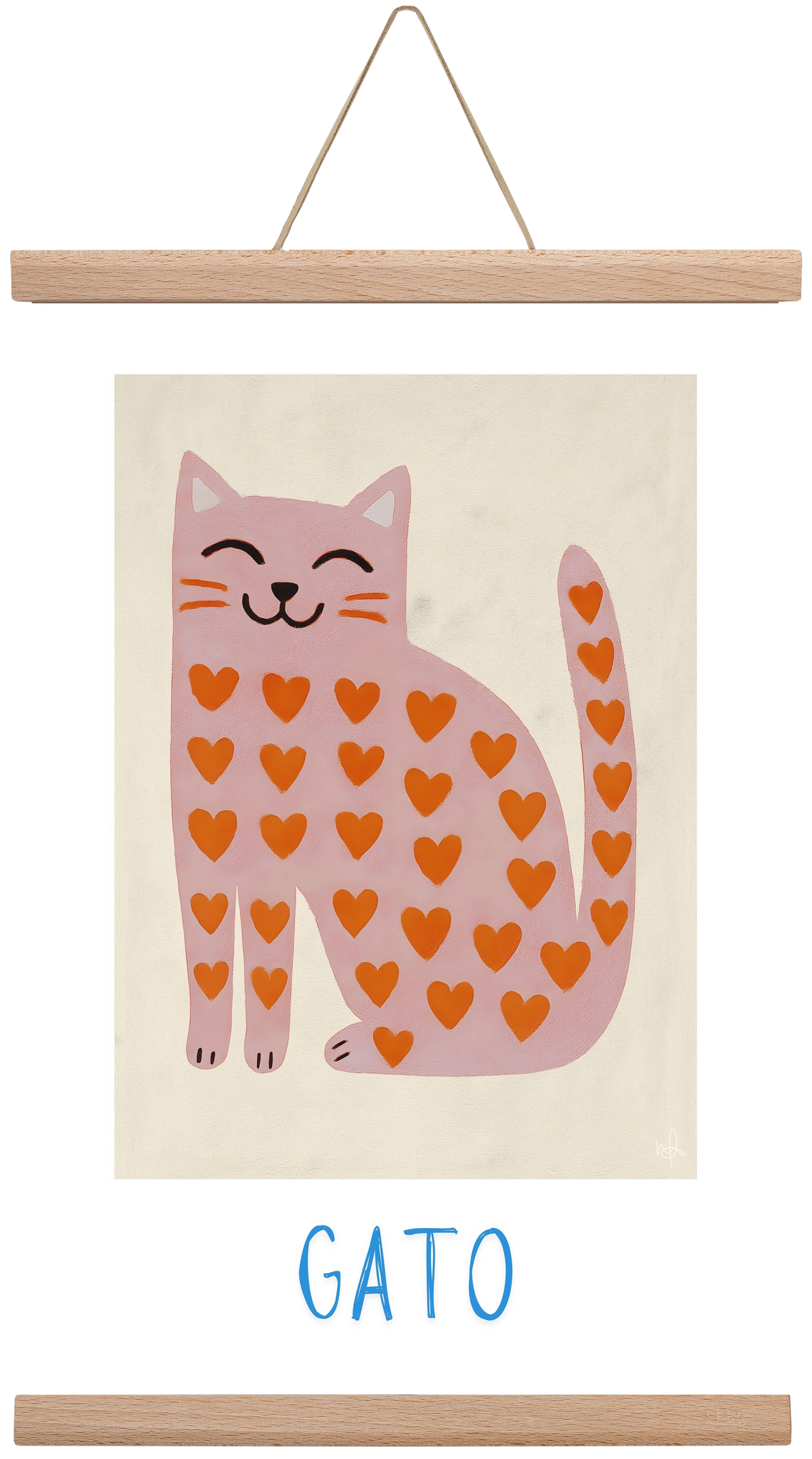 Gato , 30x45 cm (30x45 cm), Tölgy akasztó