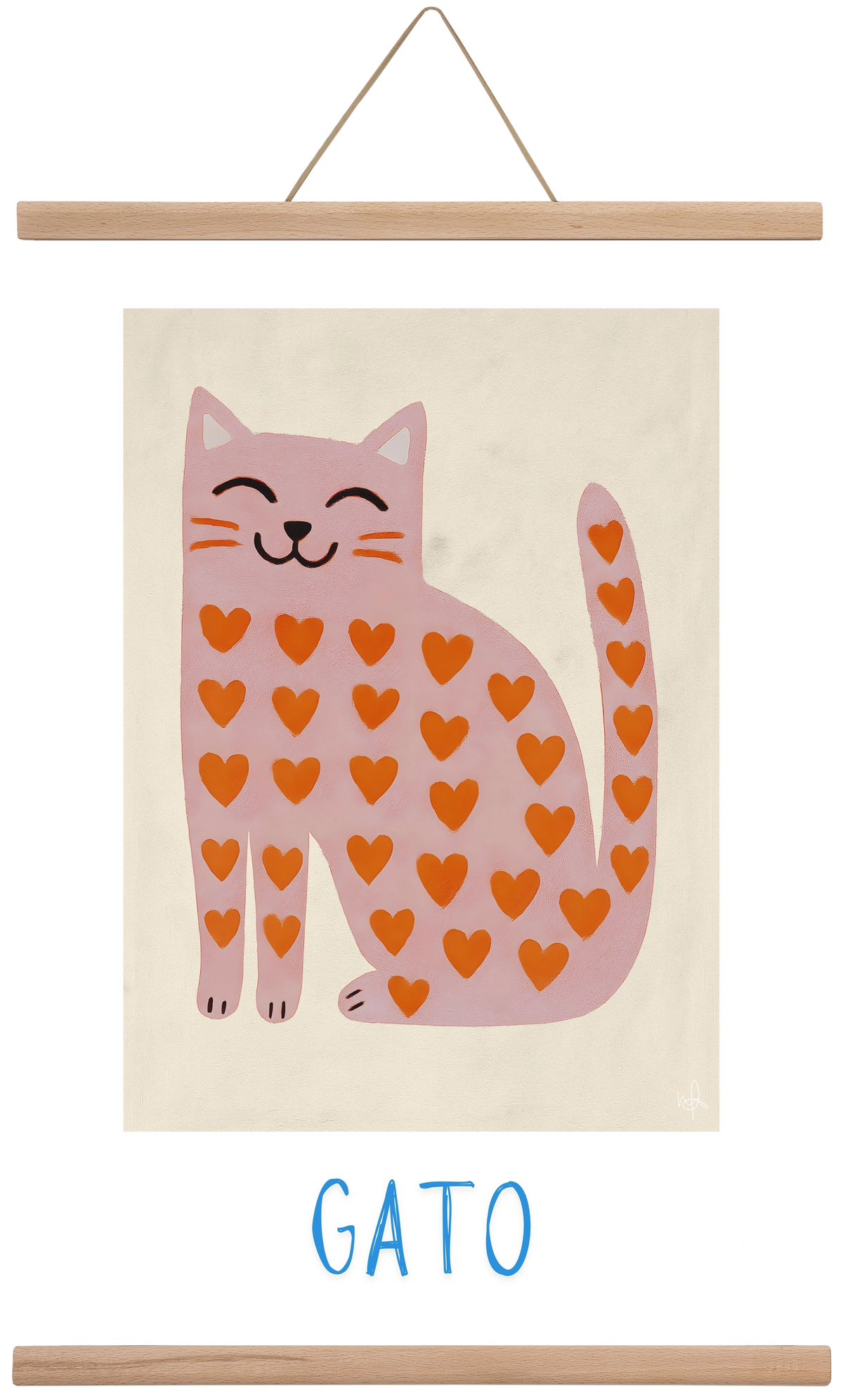 Gato , 40x60 cm (40x60 cm), Tölgy akasztó