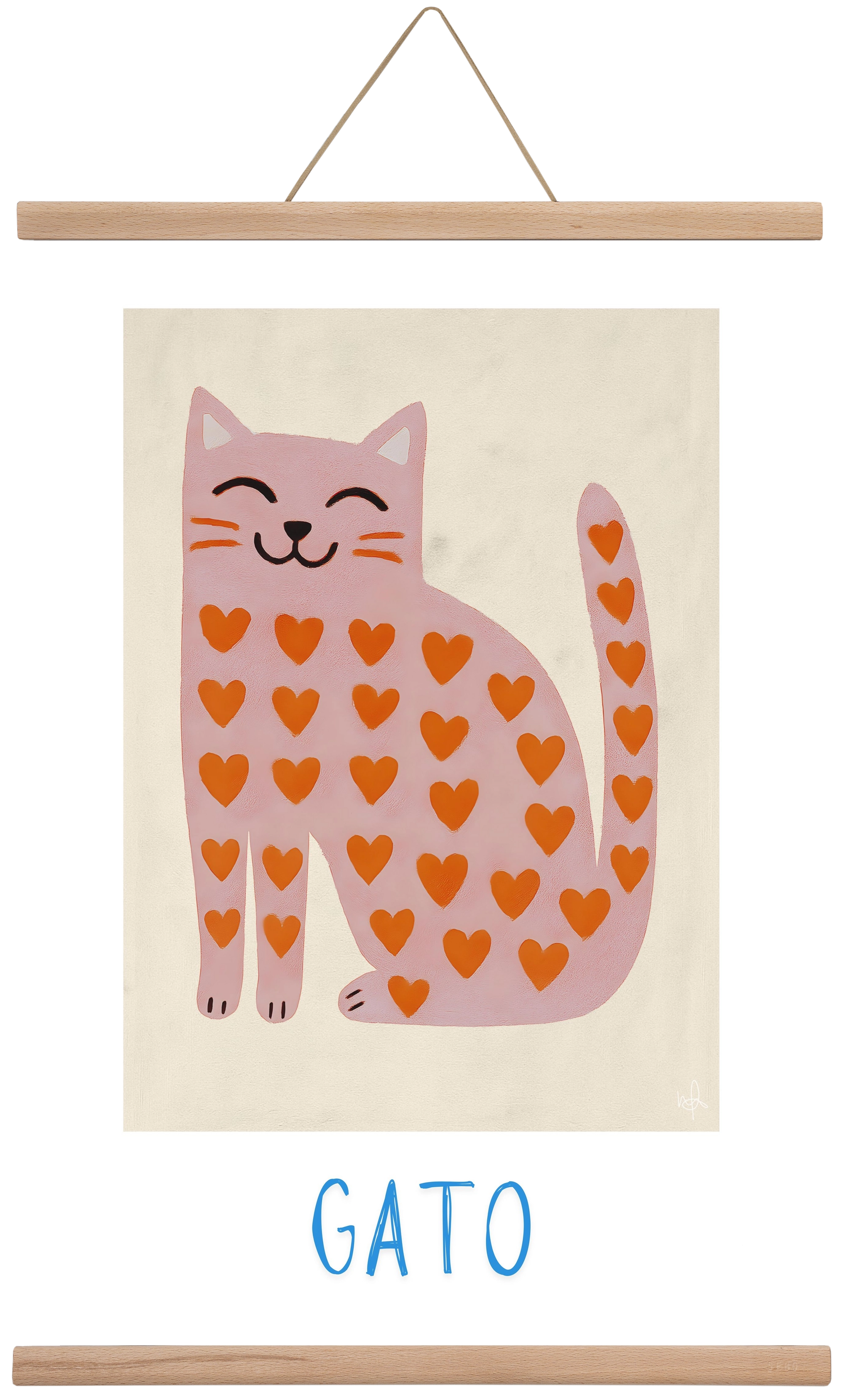 Gato , 40x60 cm (40x60 cm), Tölgy akasztó