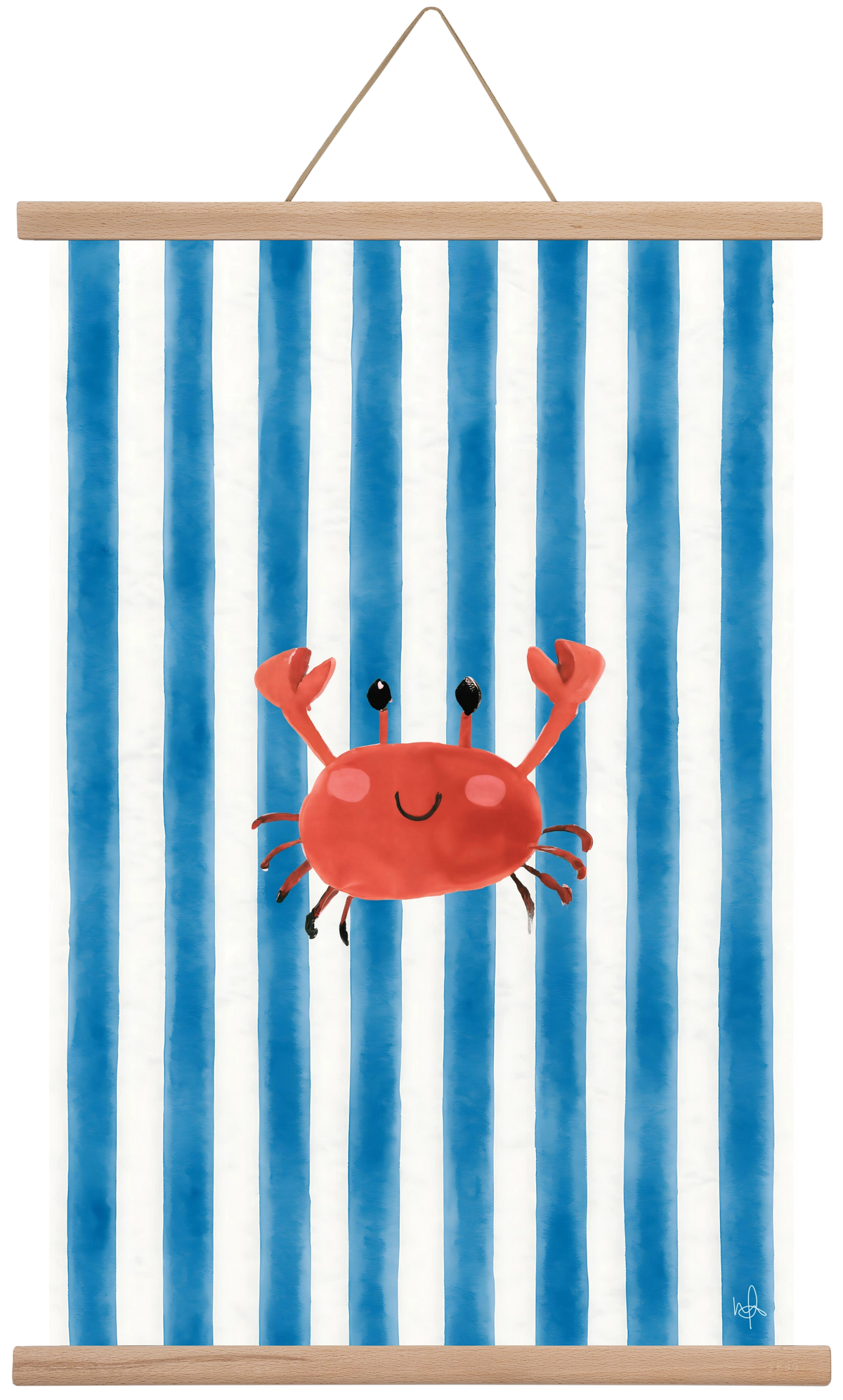 happy crab, 40x60 cm (40x60 cm), Tölgy akasztó