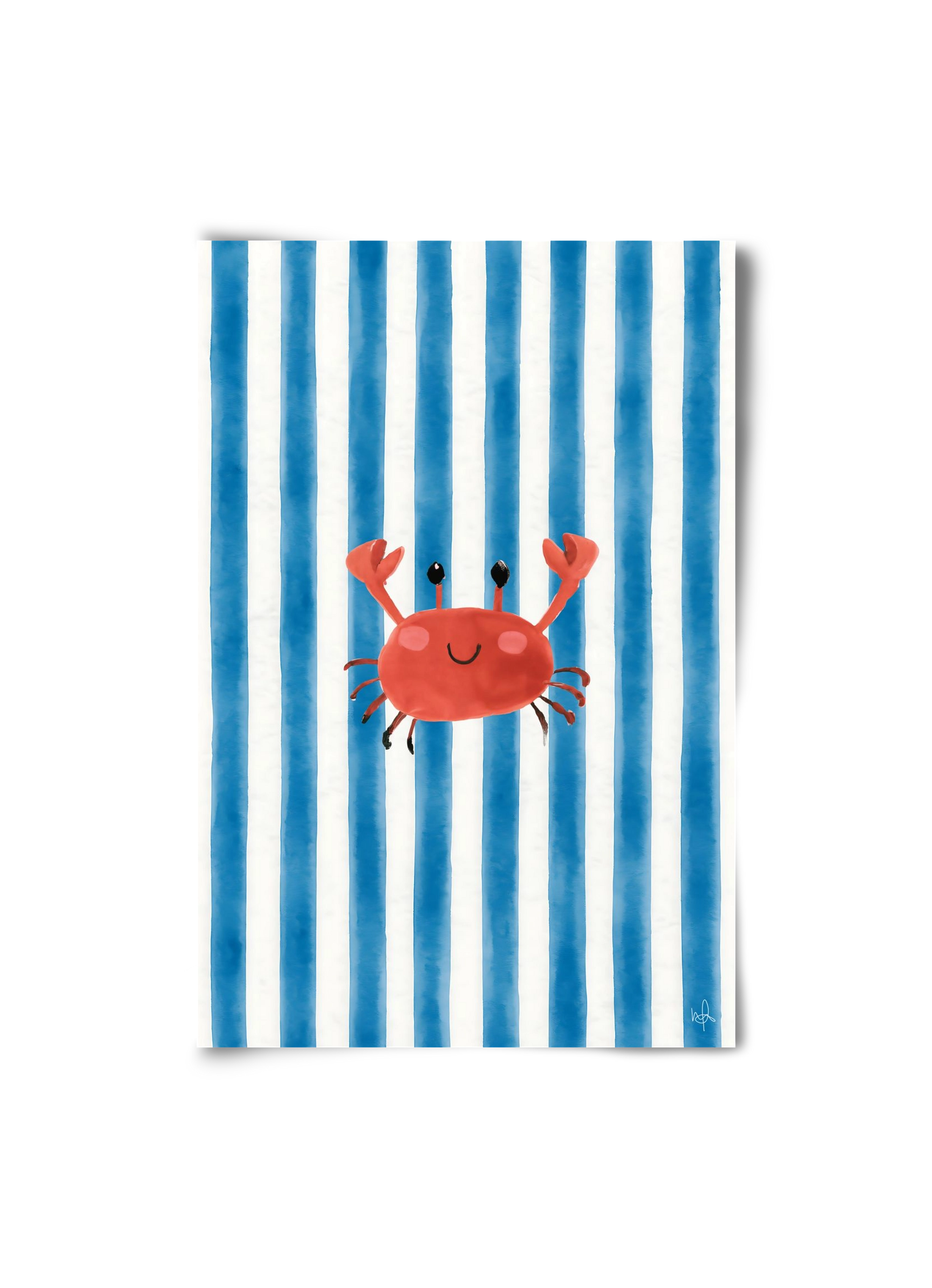 happy crab, 20x30 cm, Keret nélkül