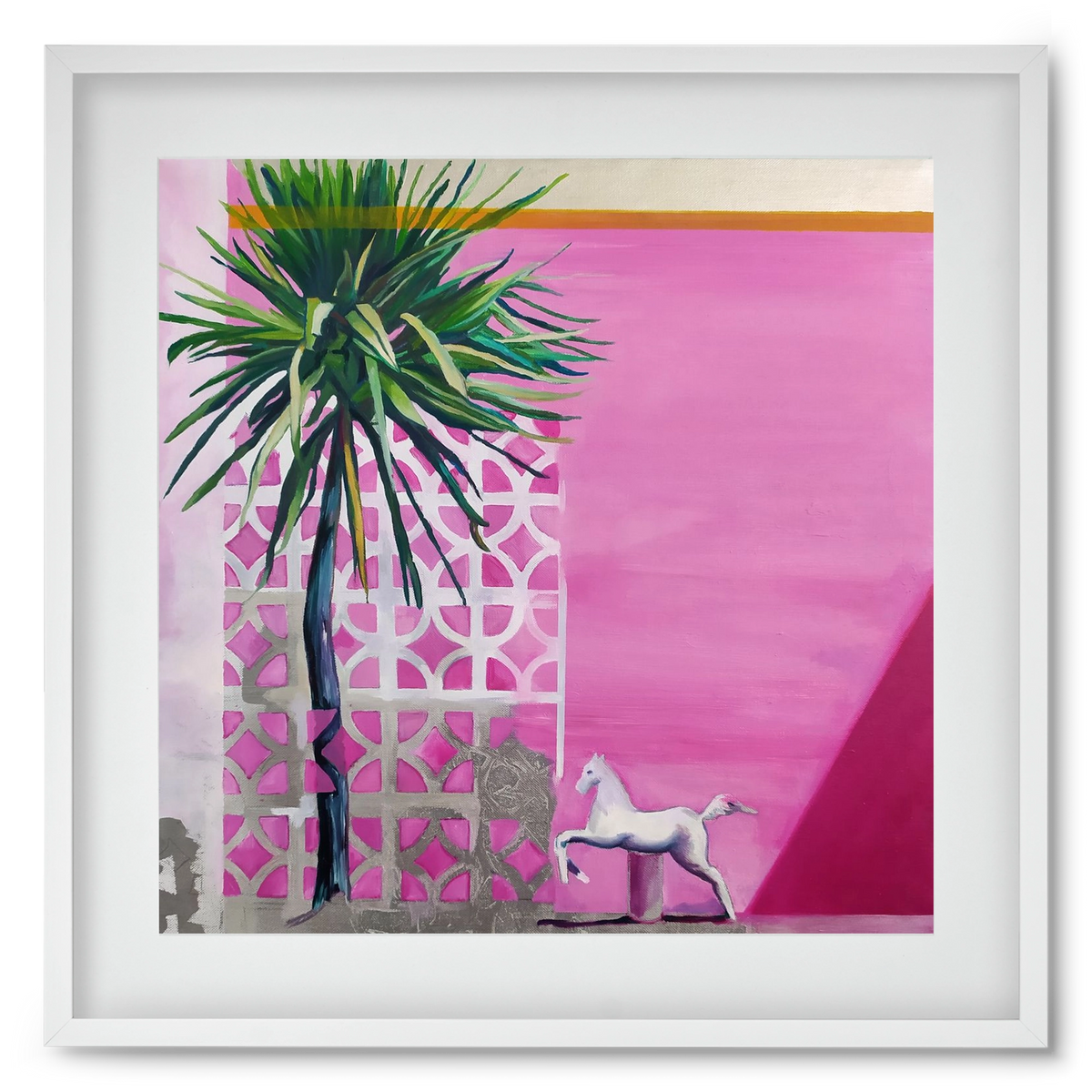 Breeze, 50x50 cm (40x40 cm), Fehér keret, paszpartuval