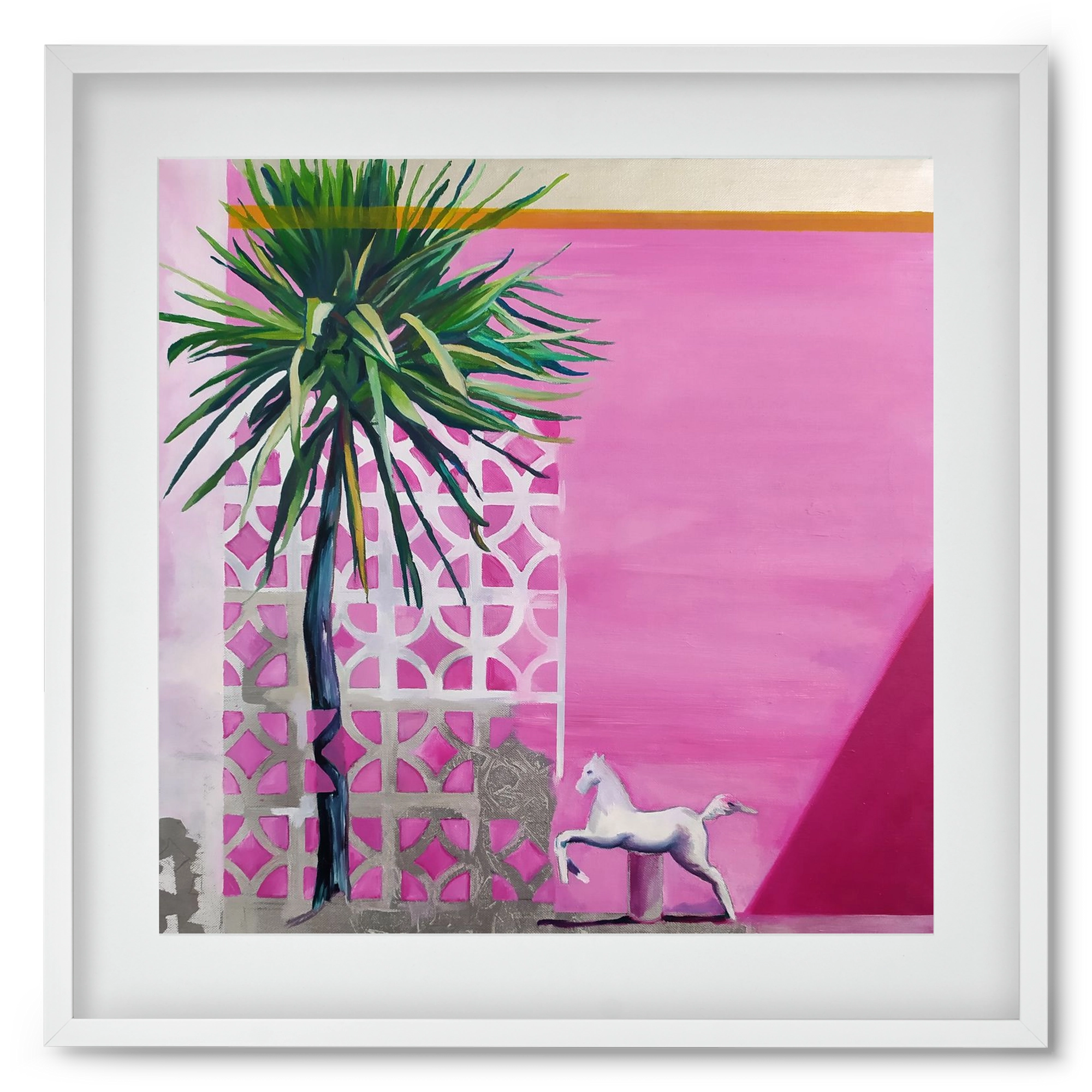 Breeze, 50x50 cm (40x40 cm), Fehér keret, paszpartuval