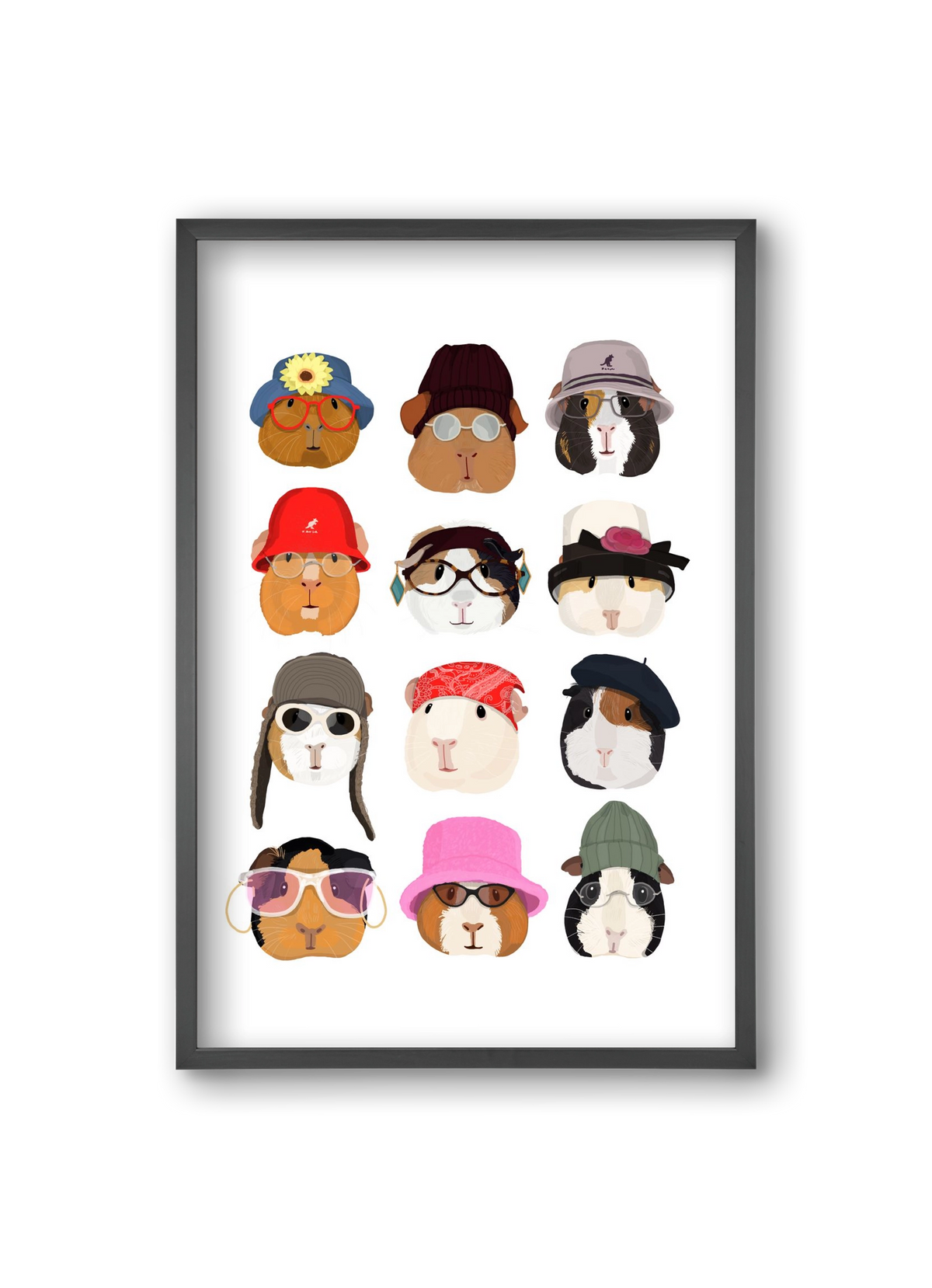 Guinea Pigs in the 1990's, 20x30 cm (20x30 cm), Fekete keret