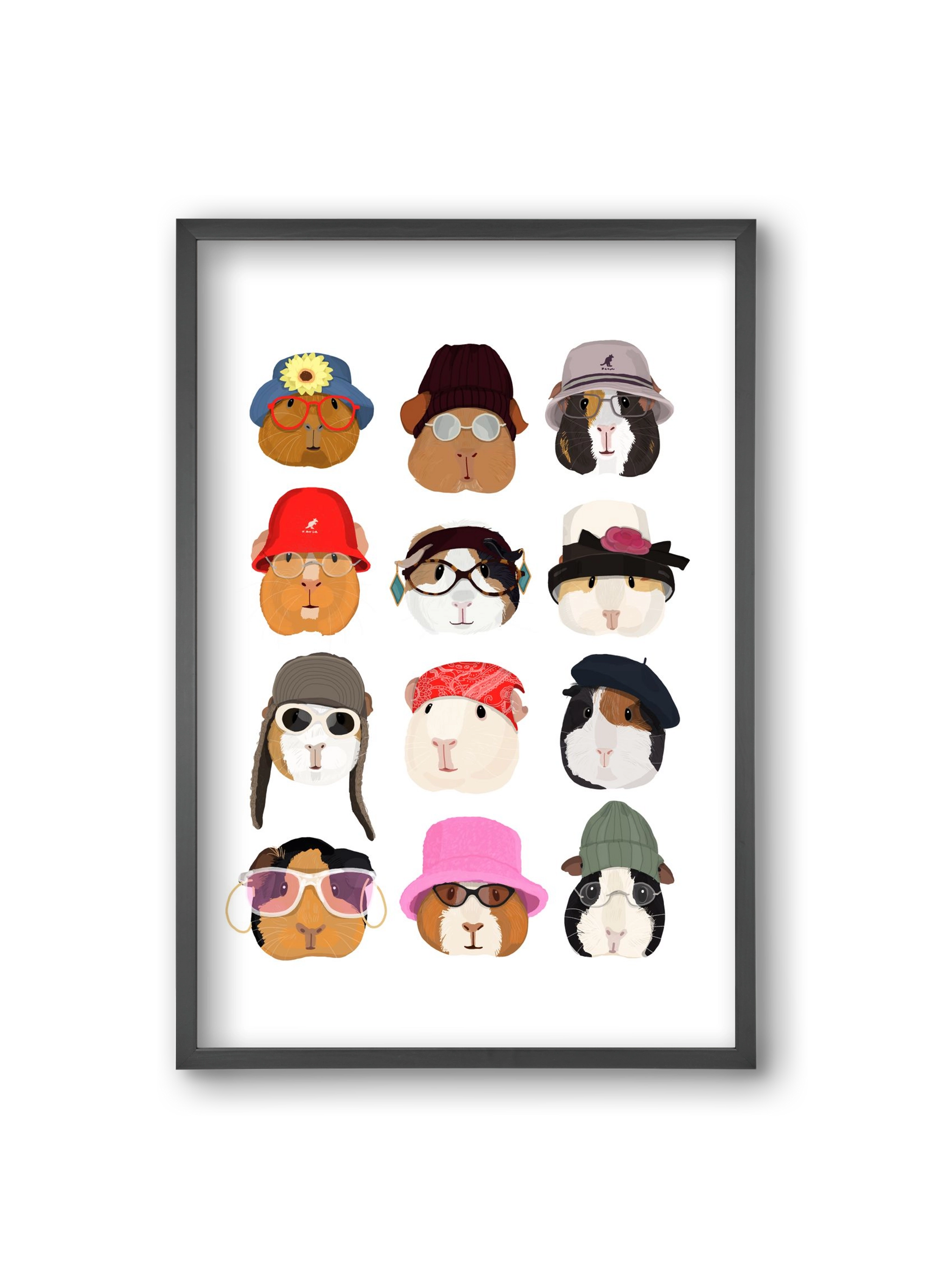 Guinea Pigs in the 1990's, 20x30 cm (20x30 cm), Fekete keret