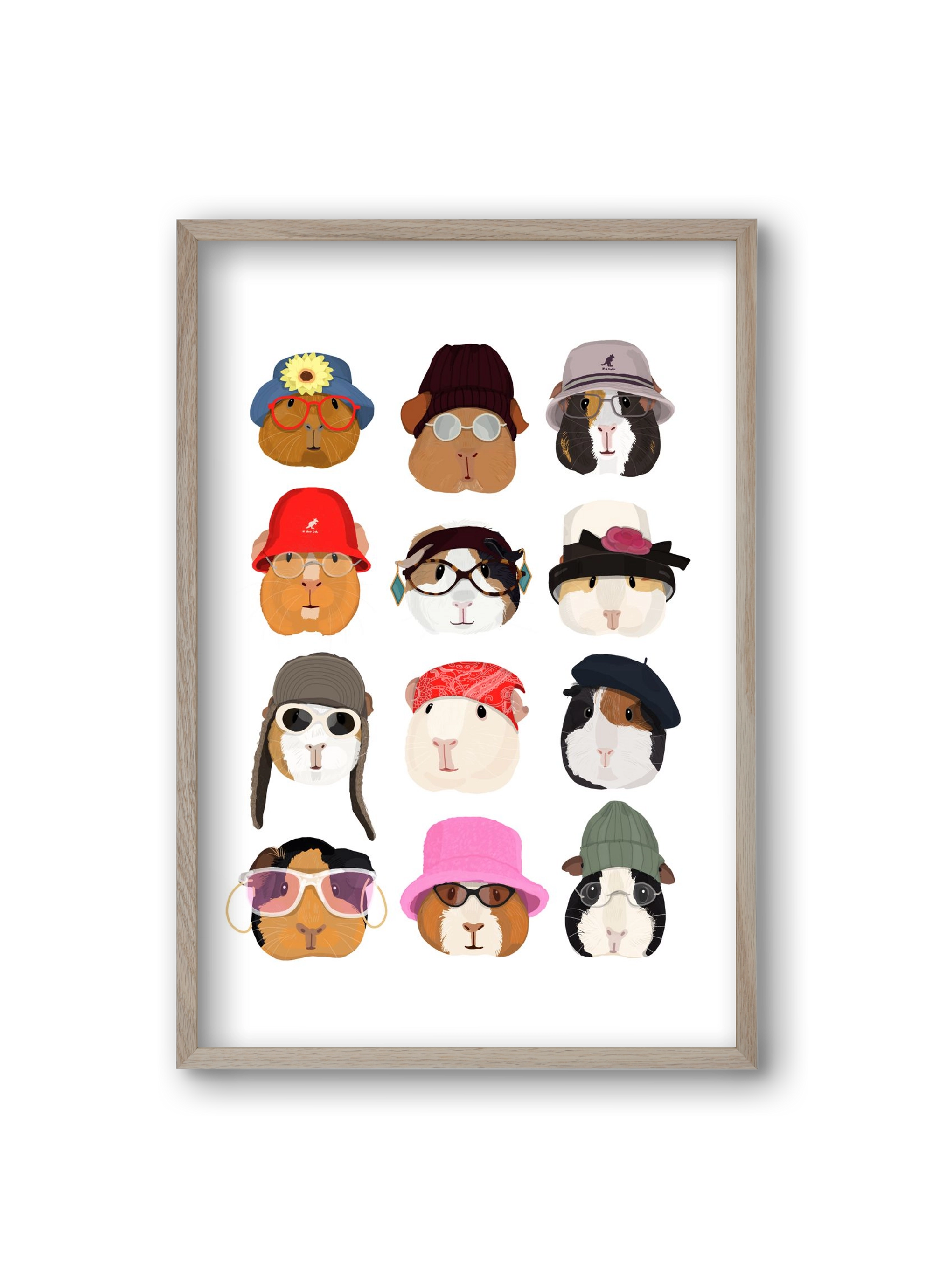 Guinea Pigs in the 1990's, 20x30 cm (20x30 cm), Tölgy keret