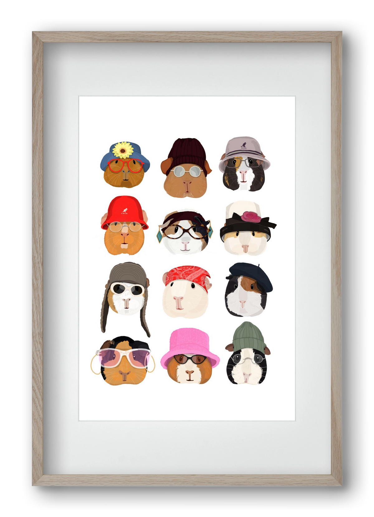 Guinea Pigs in the 1990's, 40x60 cm (30x45 cm), Tölgy keret, paszpartuval