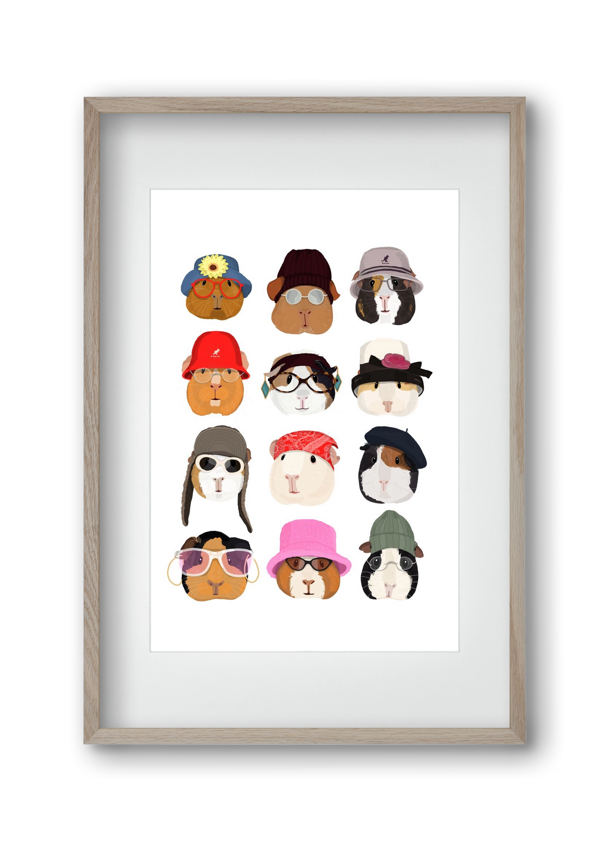 Guinea Pigs in the 1990's, 30x45 cm (20x30 cm), Tölgy keret, paszpartuval