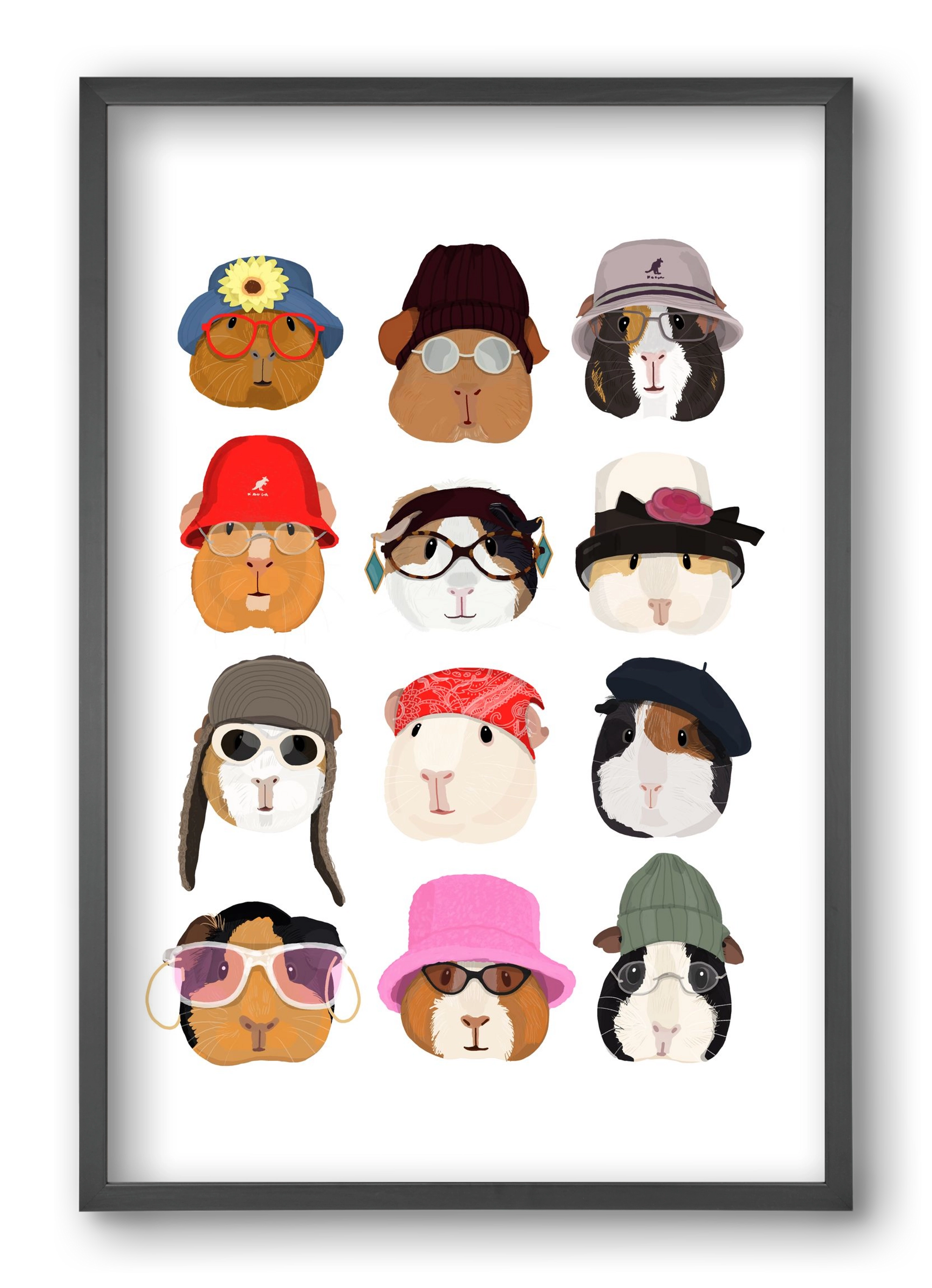 Guinea Pigs in the 1990's, 40x60 cm (40x60 cm), Fekete keret