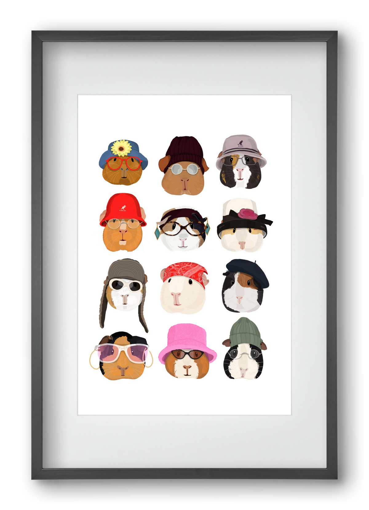 Guinea Pigs in the 1990's, 40x60 cm (30x45 cm), Fekete keret, paszpartuval