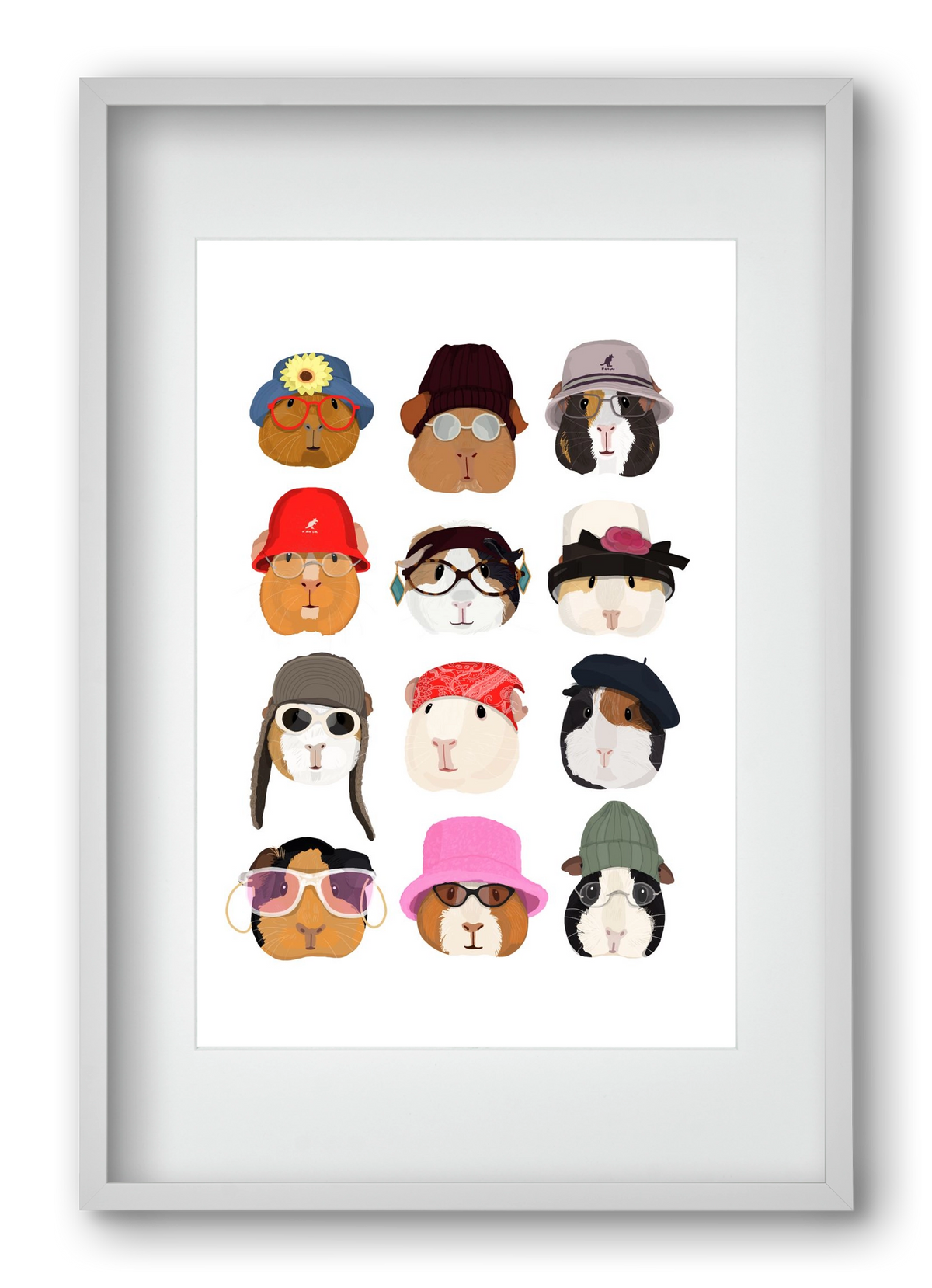 Guinea Pigs in the 1990's, 40x60 cm (30x45 cm), Fehér keret, paszpartuval