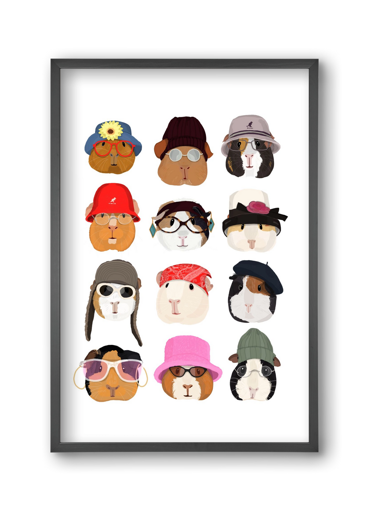 Guinea Pigs in the 1990's, 30x45 cm (30x45 cm), Fekete keret