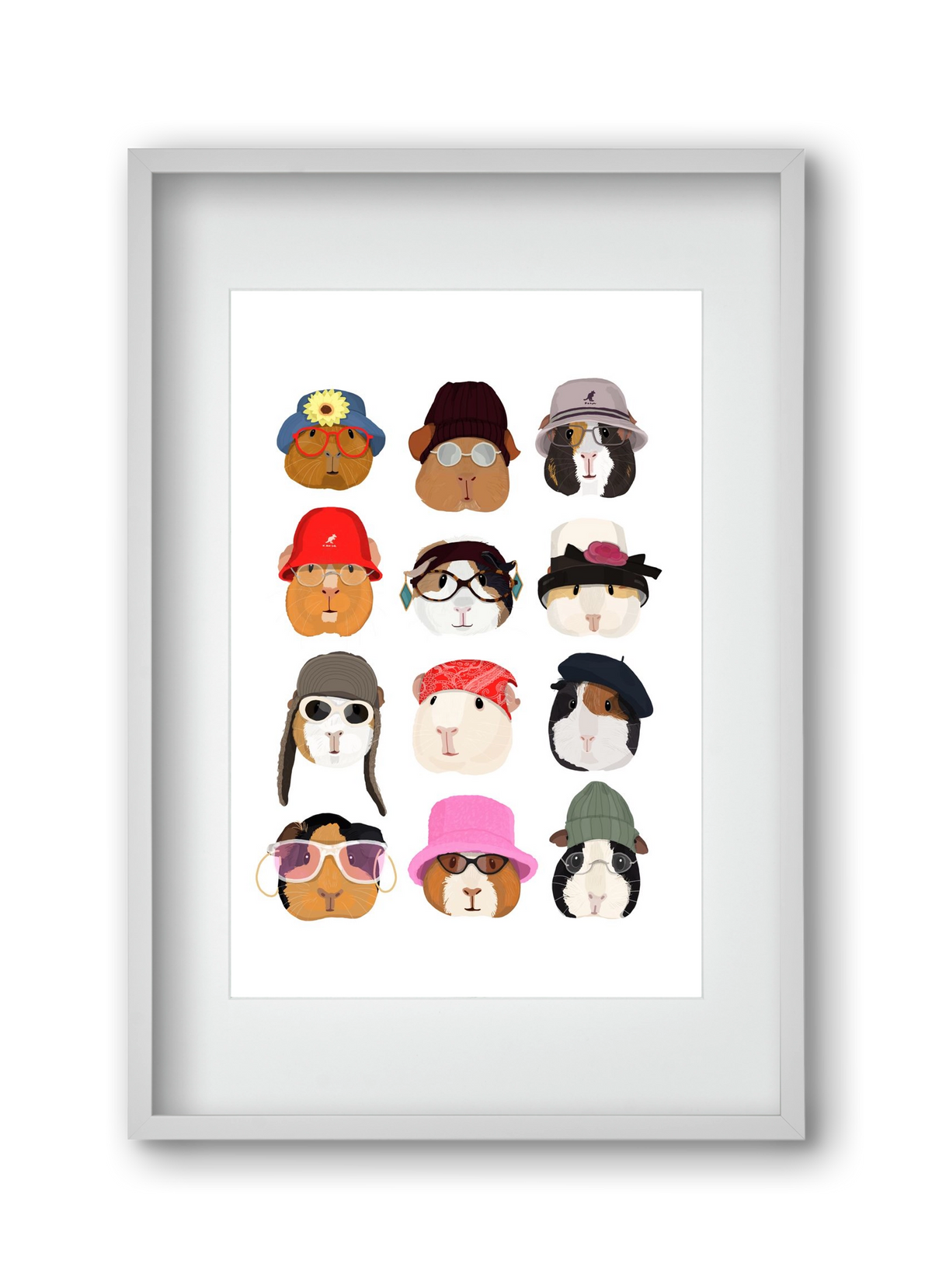 Guinea Pigs in the 1990's, 30x45 cm (20x30 cm), Fehér keret, paszpartuval