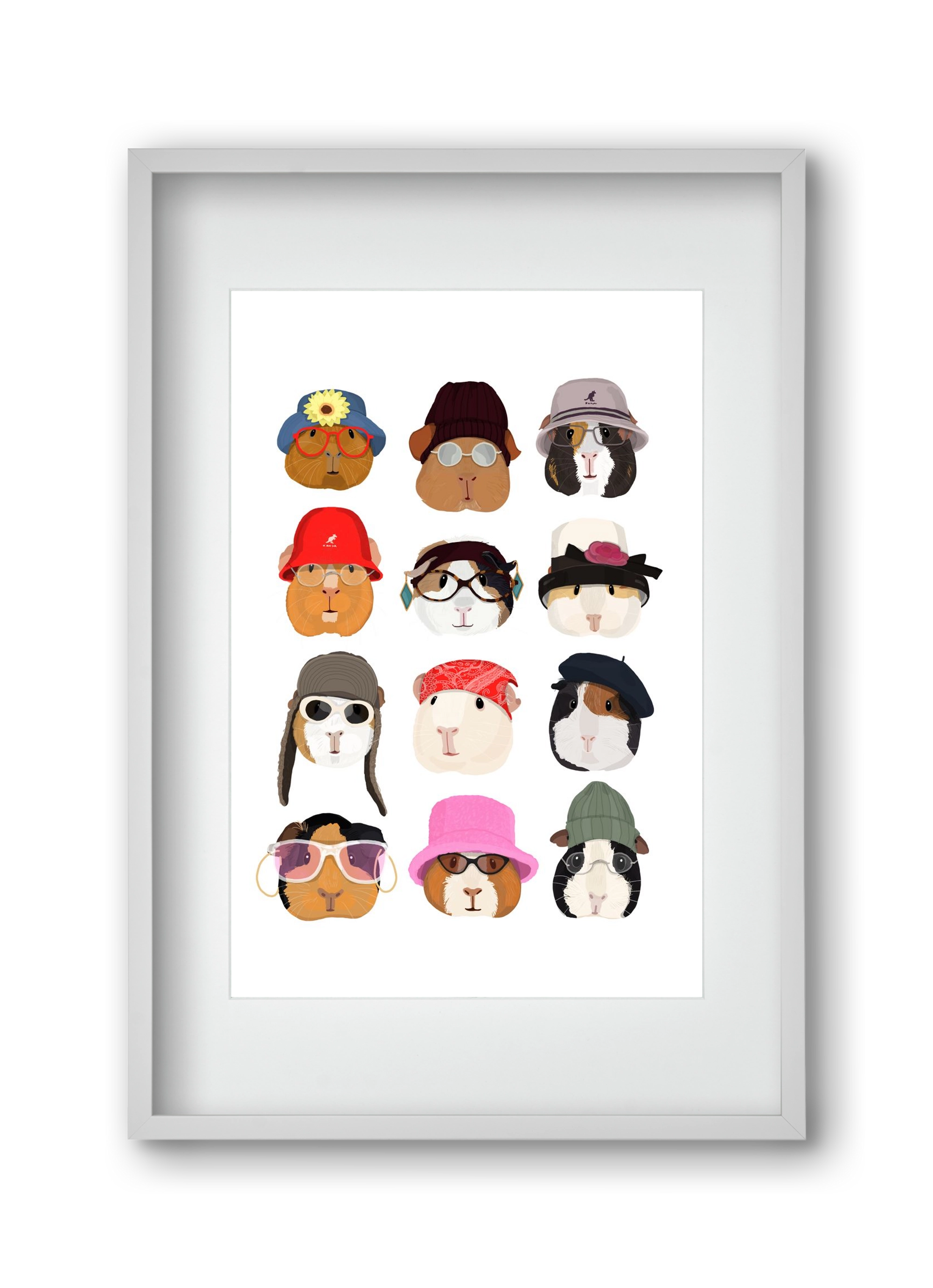 Guinea Pigs in the 1990's, 30x45 cm (20x30 cm), Fehér keret, paszpartuval