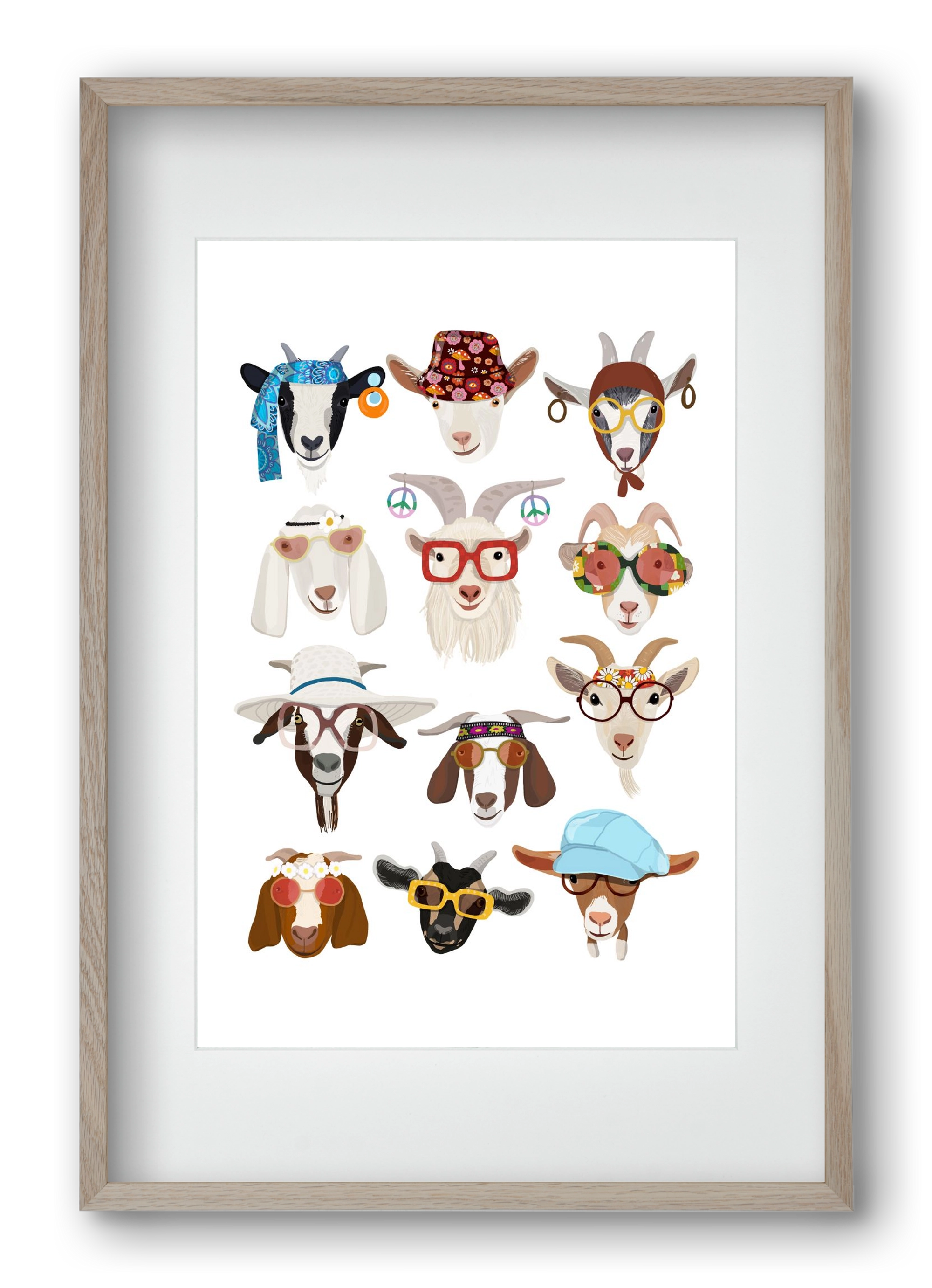 Goats in the 1970's , 40x60 cm (30x45 cm), Tölgy keret, paszpartuval