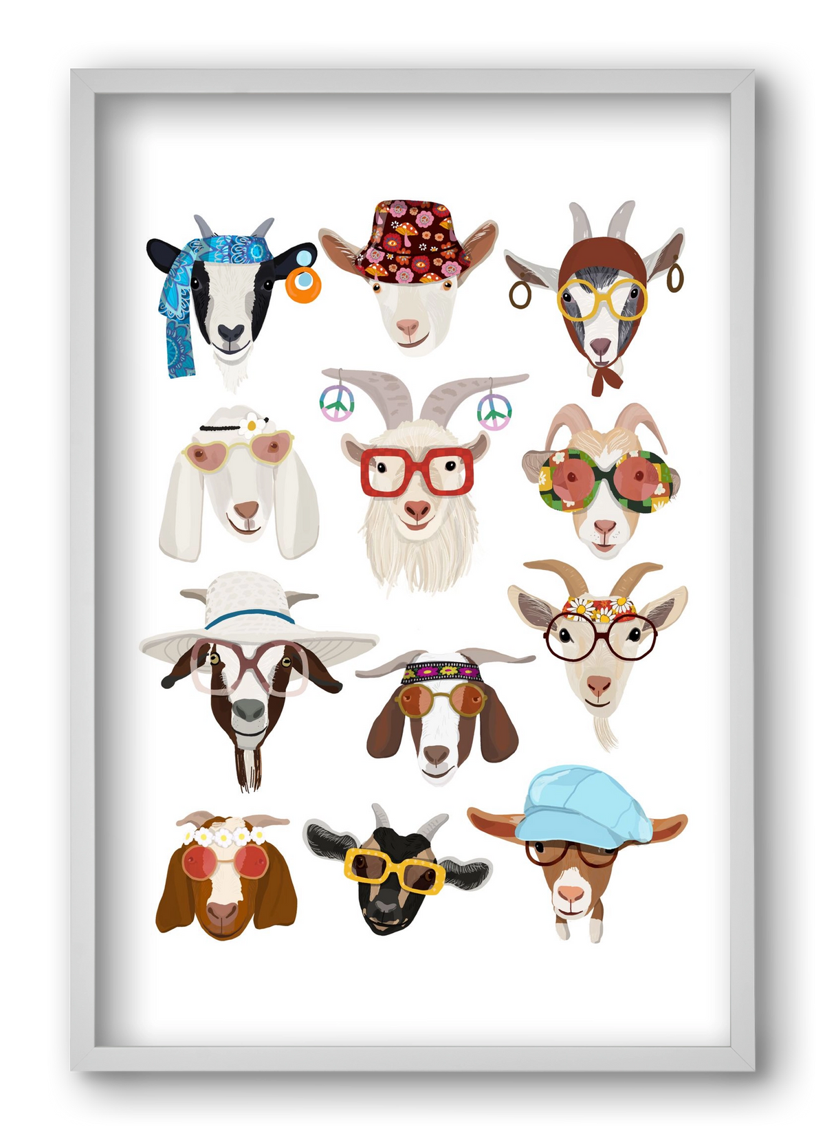 Goats in the 1970's , 40x60 cm (40x60 cm), Fehér keret