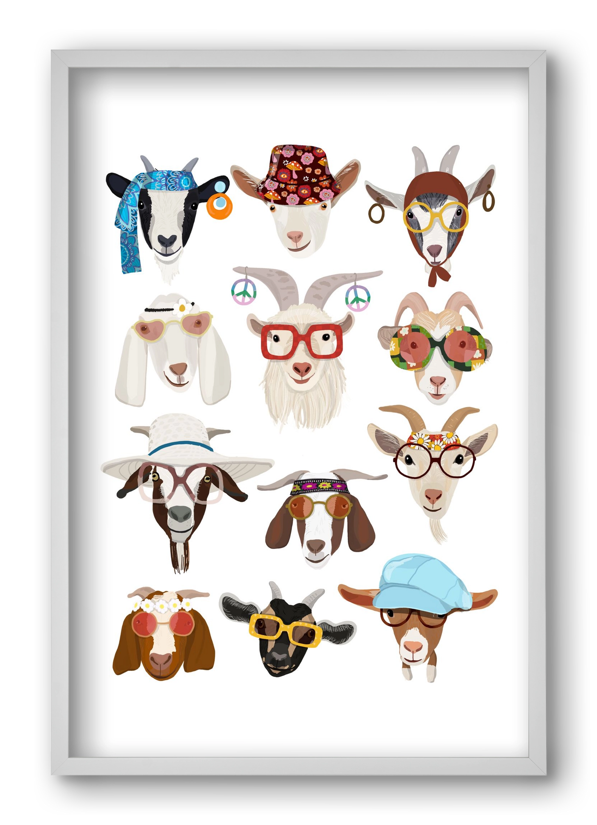 Goats in the 1970's , 40x60 cm (40x60 cm), Fehér keret