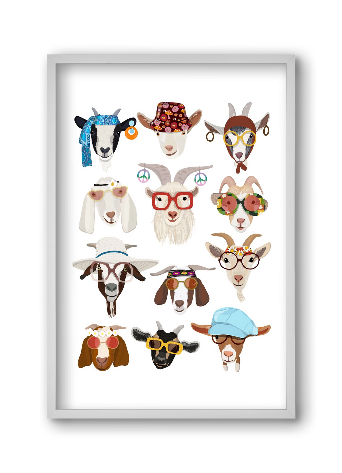 Goats in the 1970's , 30x45 cm (30x45 cm), Fehér keret