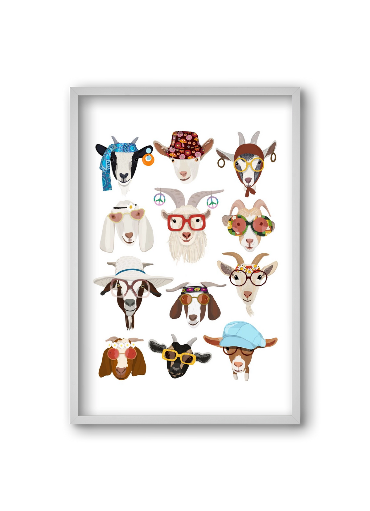 Goats in the 1970's , 20x30 cm (20x30 cm), Fehér keret