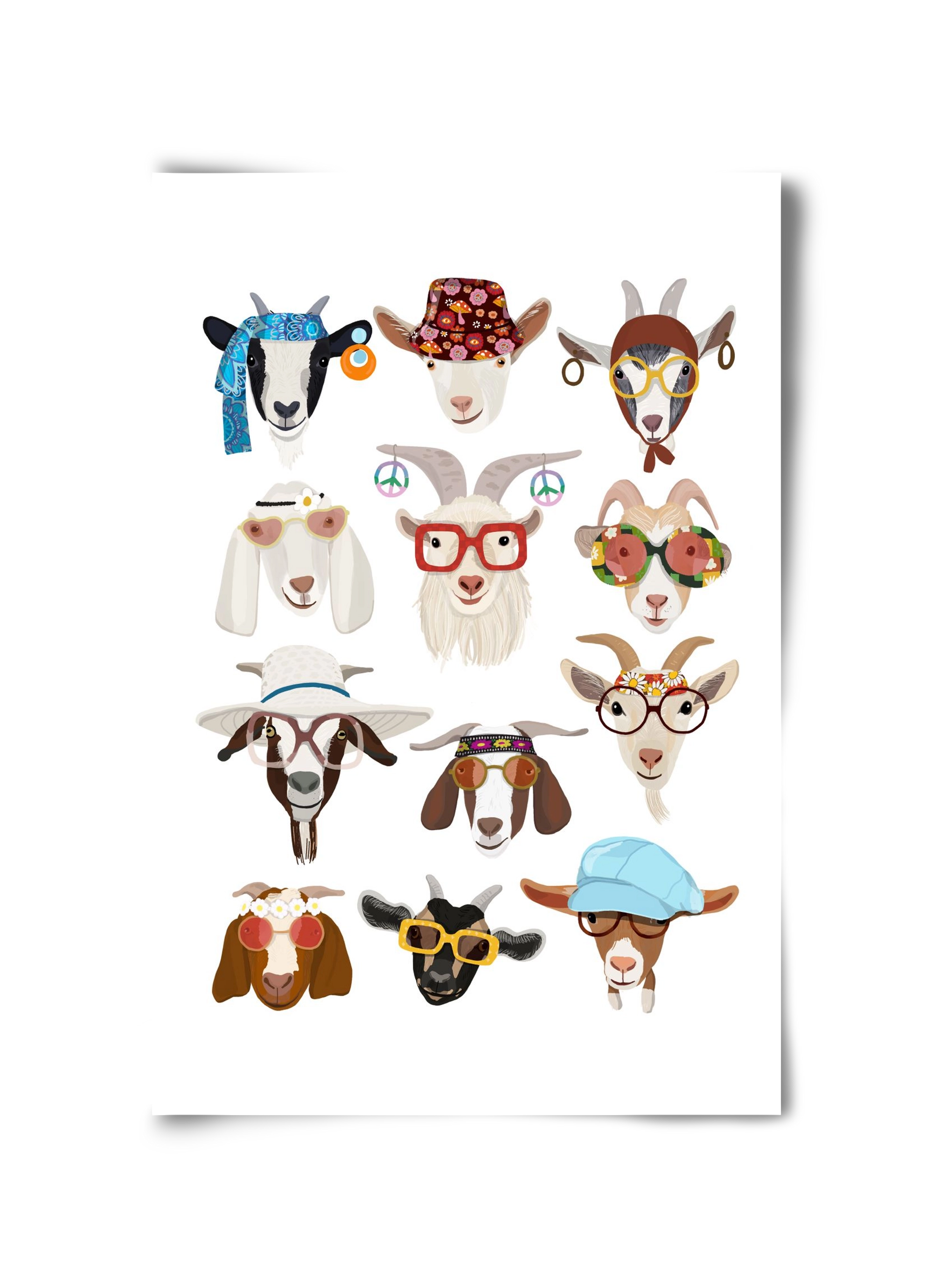 Goats in the 1970's , 30x45 cm, Keret nélkül